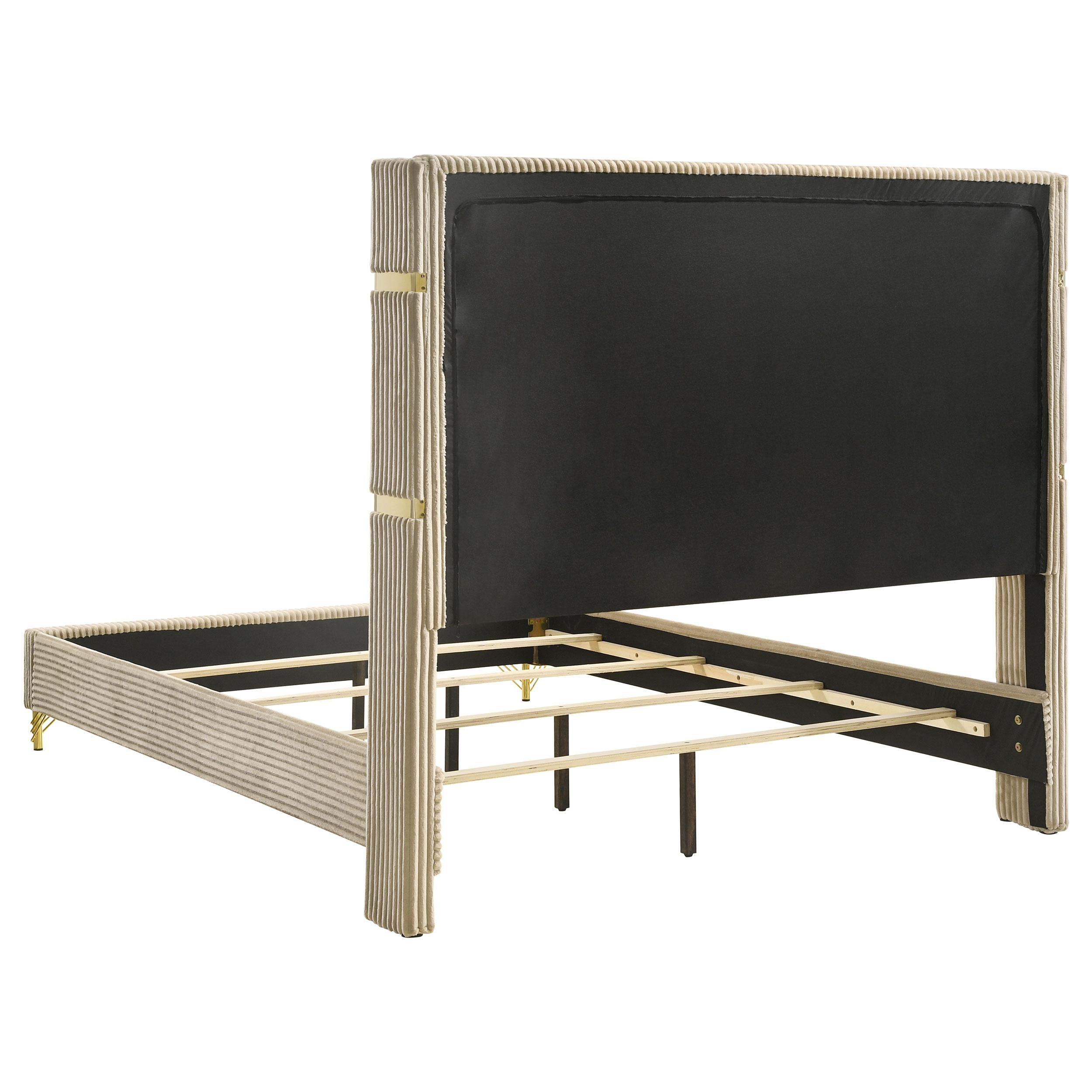  Size_Queen --  Coaster Furniture Lucia Upholstered Panel Bed IMAGE 3