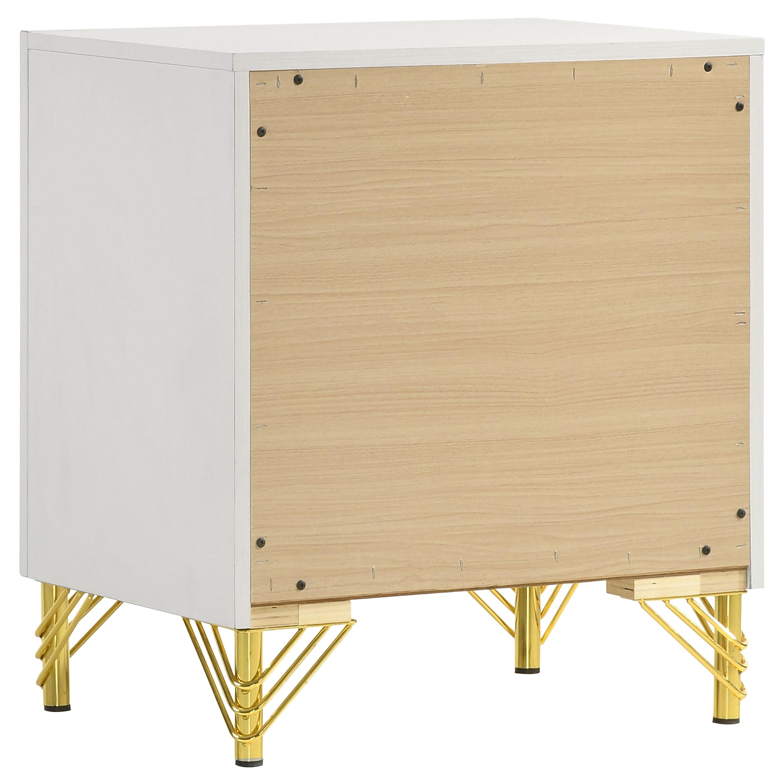  Coaster Furniture Lucia 224732 2-Drawer Nightstand Bedside Table - White IMAGE 6