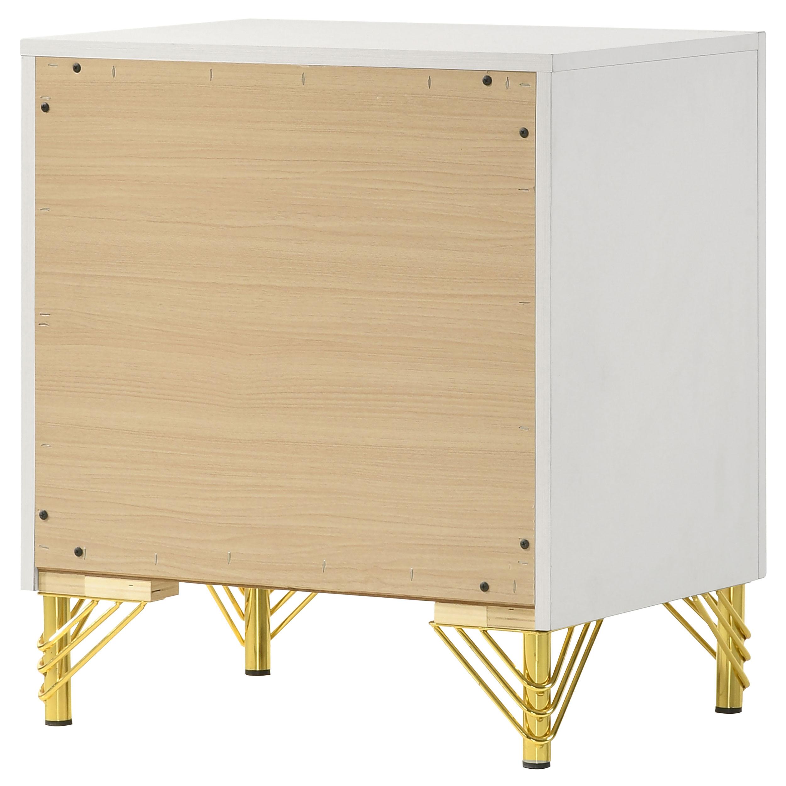  Coaster Furniture Lucia 224732 2-Drawer Nightstand Bedside Table - White IMAGE 8
