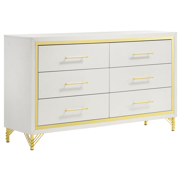 Coaster Furniture Lucia 224733 6-Drawer Dresser Cabinet - White