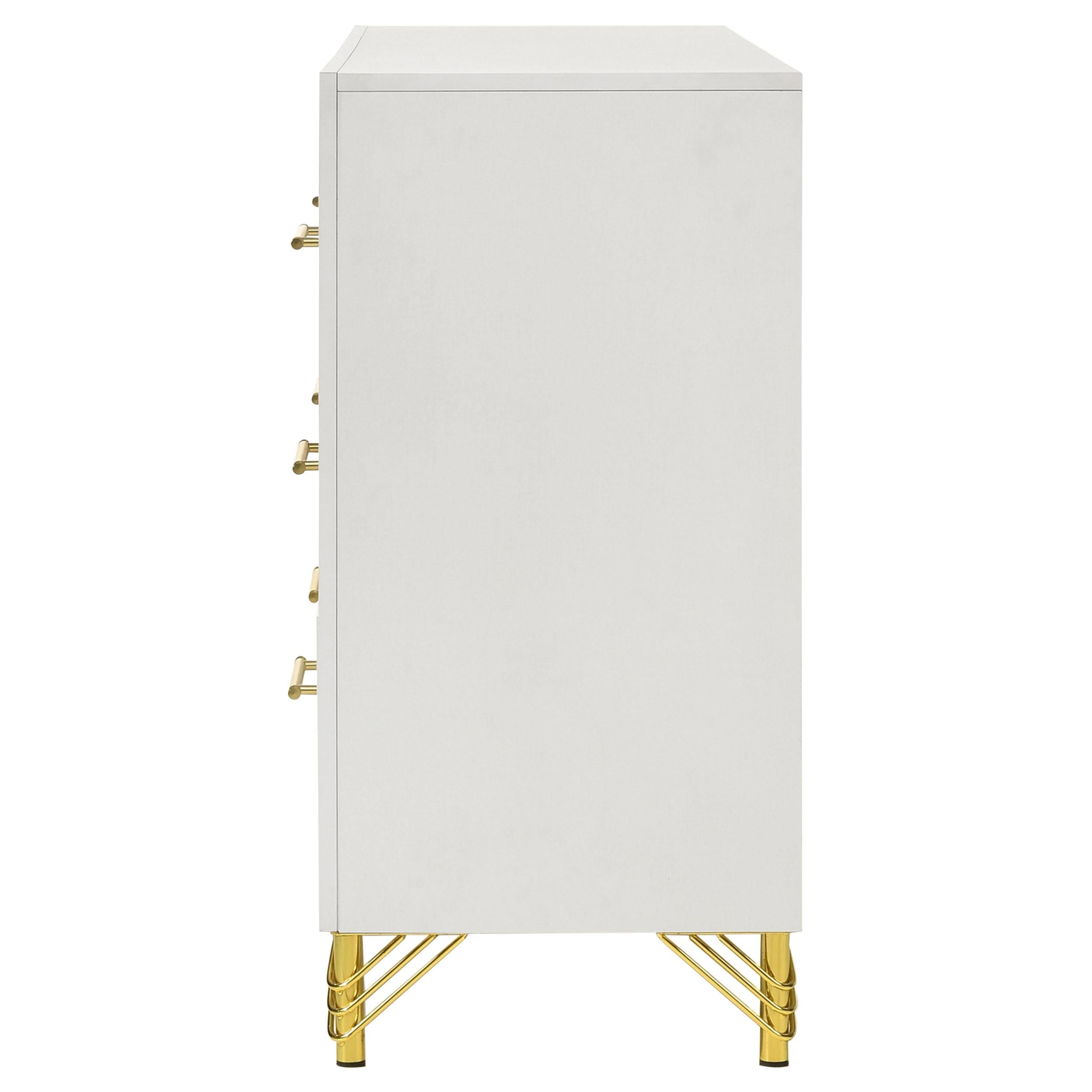  Coaster Furniture Lucia 224733 6-Drawer Dresser Cabinet - White IMAGE 5
