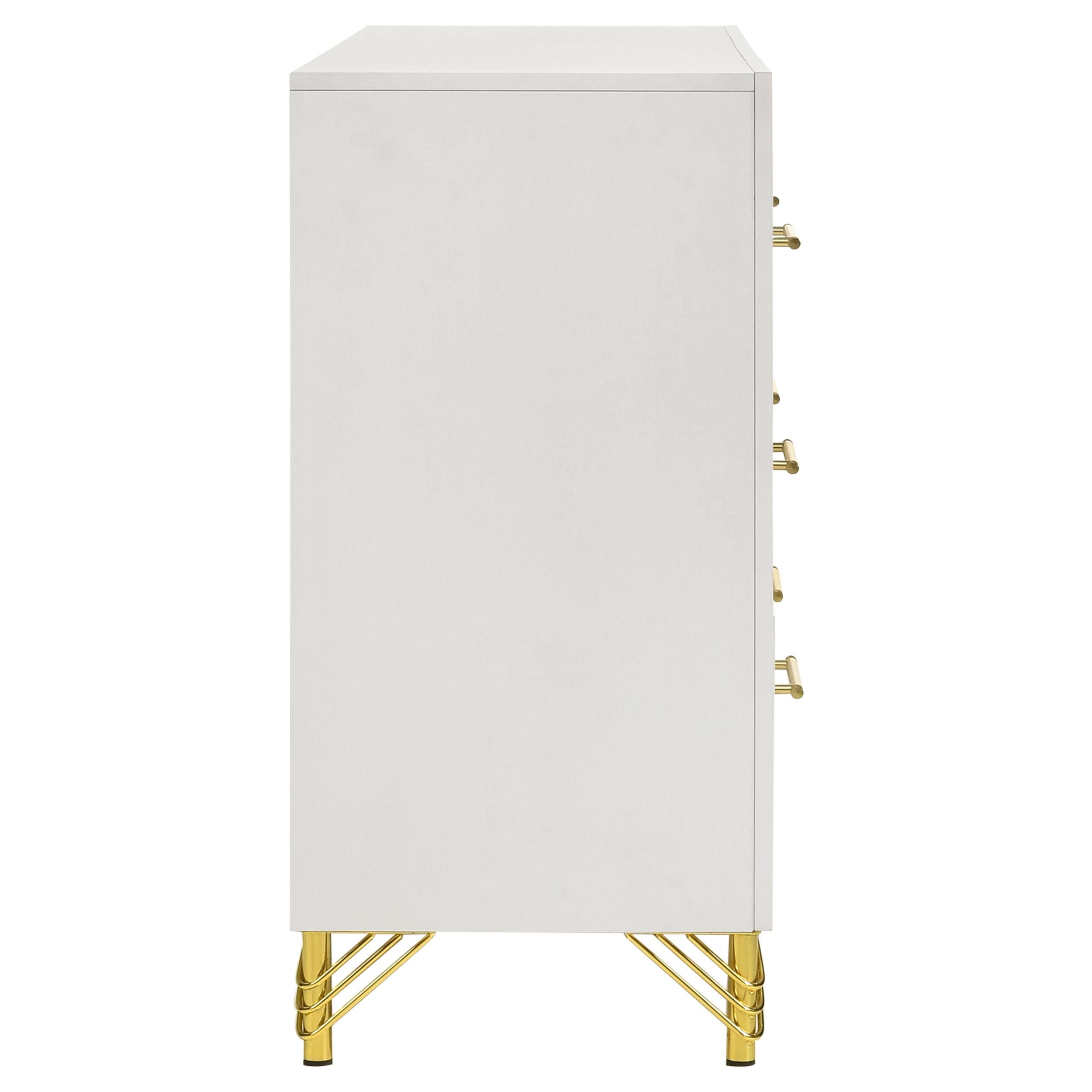  Coaster Furniture Lucia 224733 6-Drawer Dresser Cabinet - White IMAGE 9