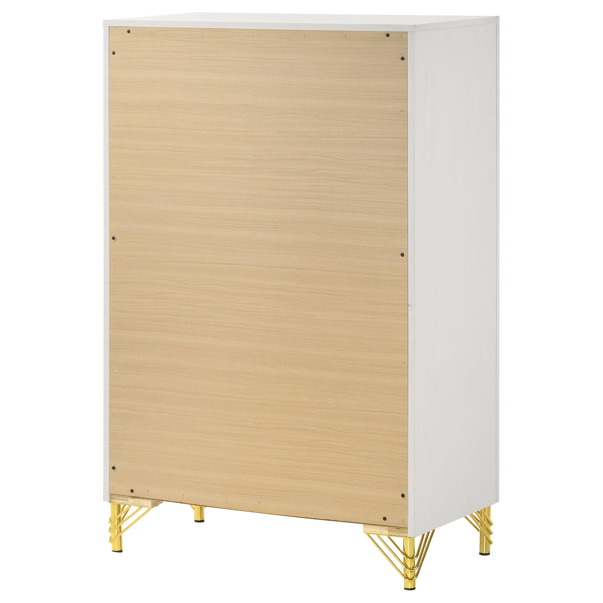  Coaster Furniture Lucia 224735 5-Drawer Bedroom Chest of Drawers - White IMAGE 8