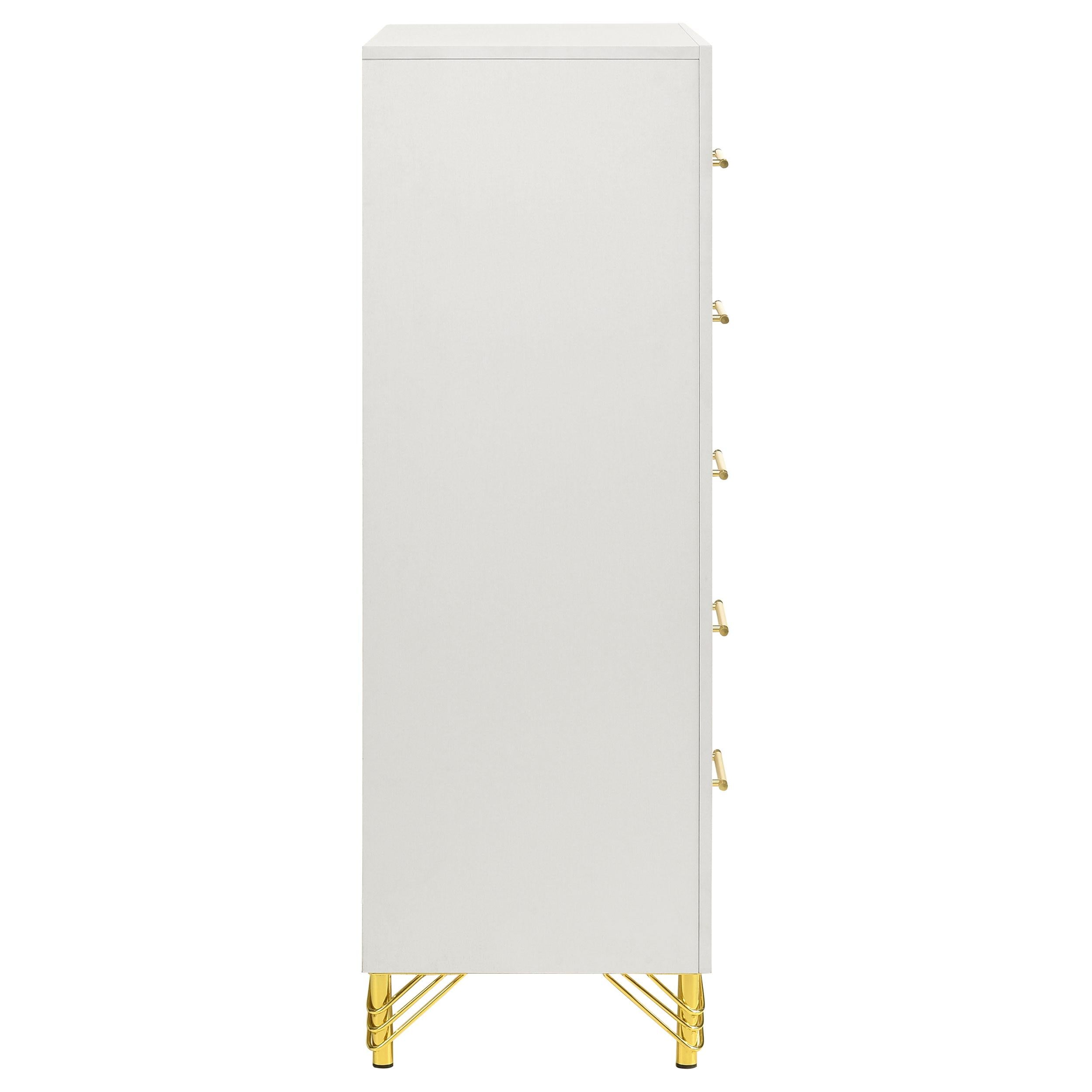  Coaster Furniture Lucia 224735 5-Drawer Bedroom Chest of Drawers - White IMAGE 9