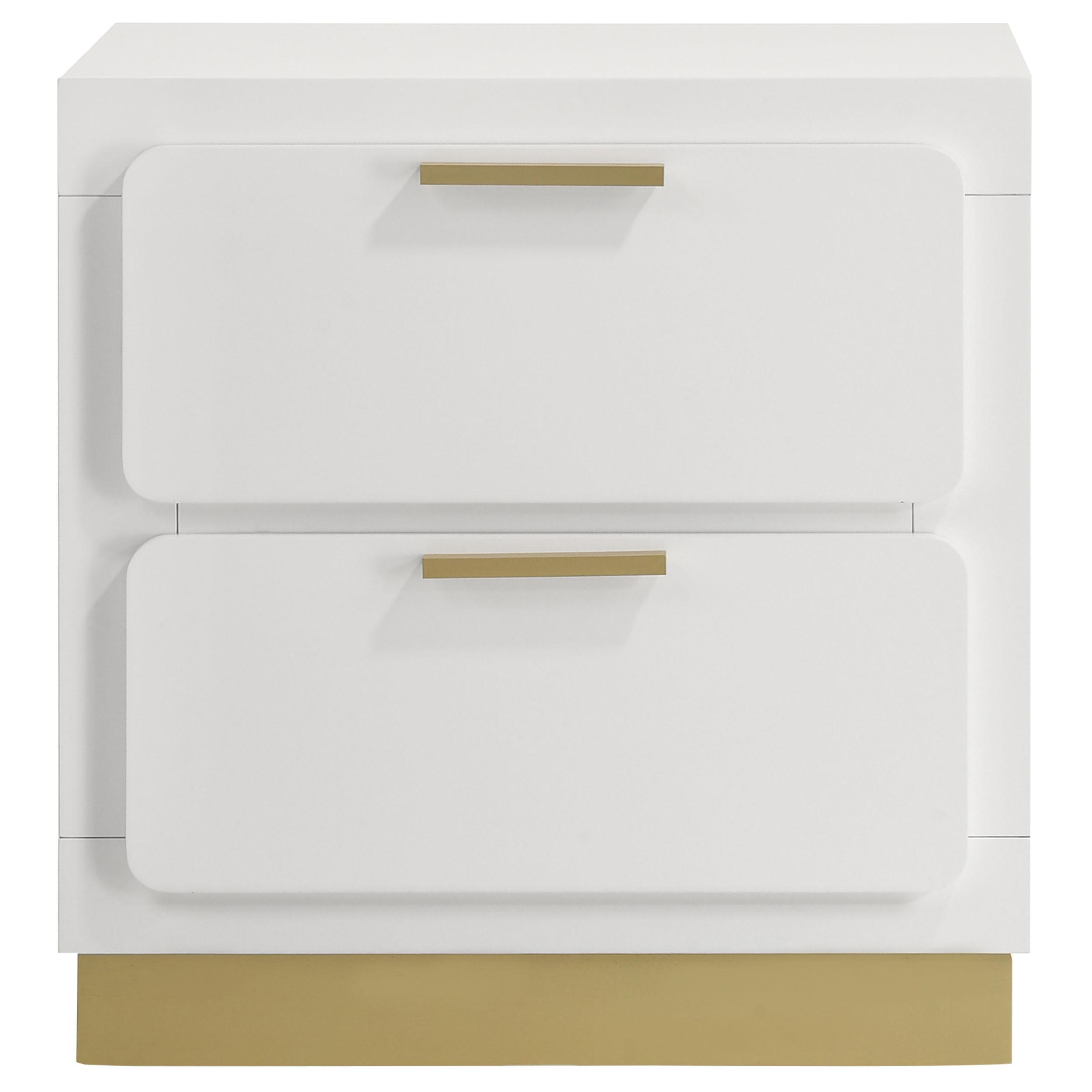  Coaster Furniture Caraway 224772 2-Drawer Nightstand - White IMAGE 3