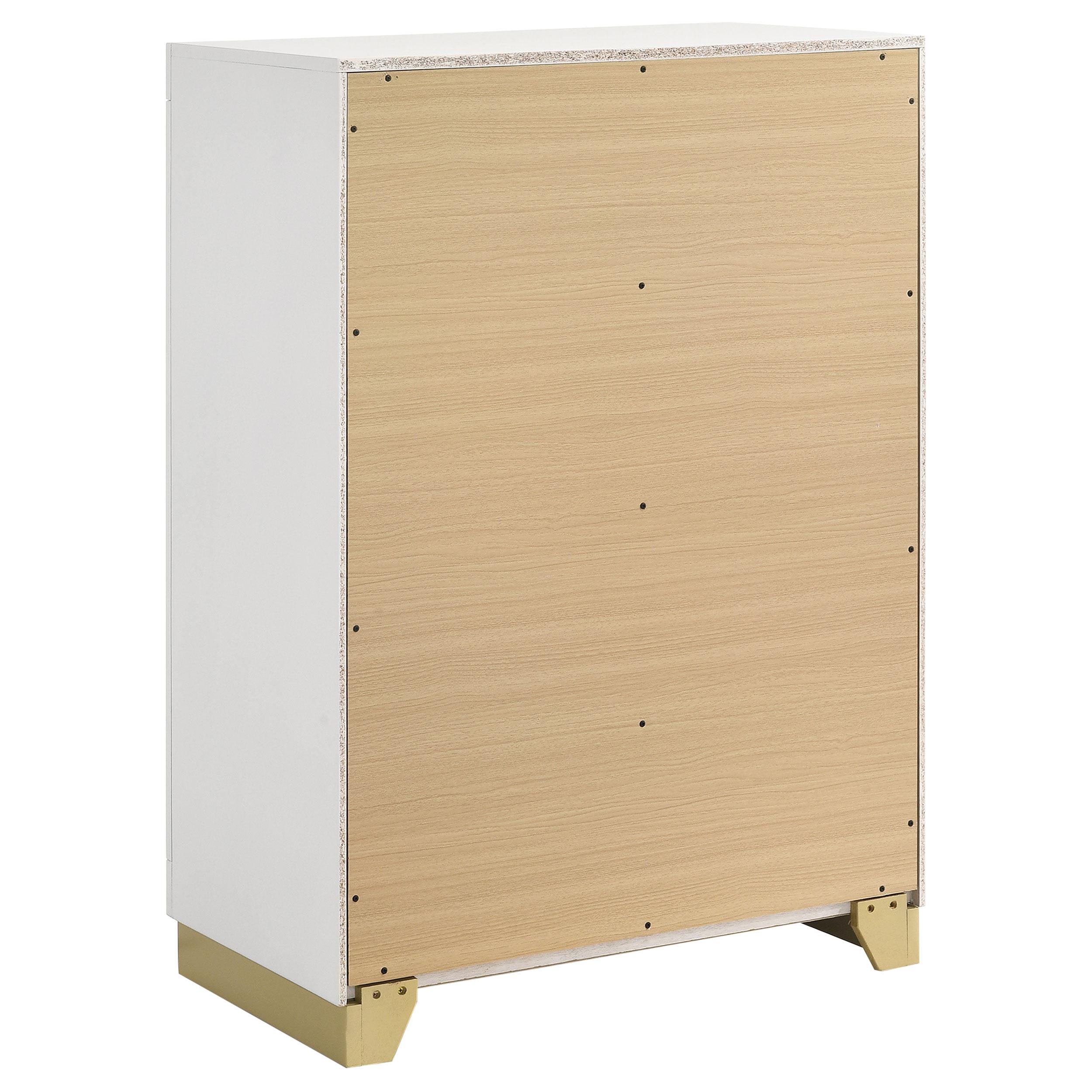  Coaster Furniture Caraway 224775 4-Drawer Bedroom Chest - White IMAGE 6
