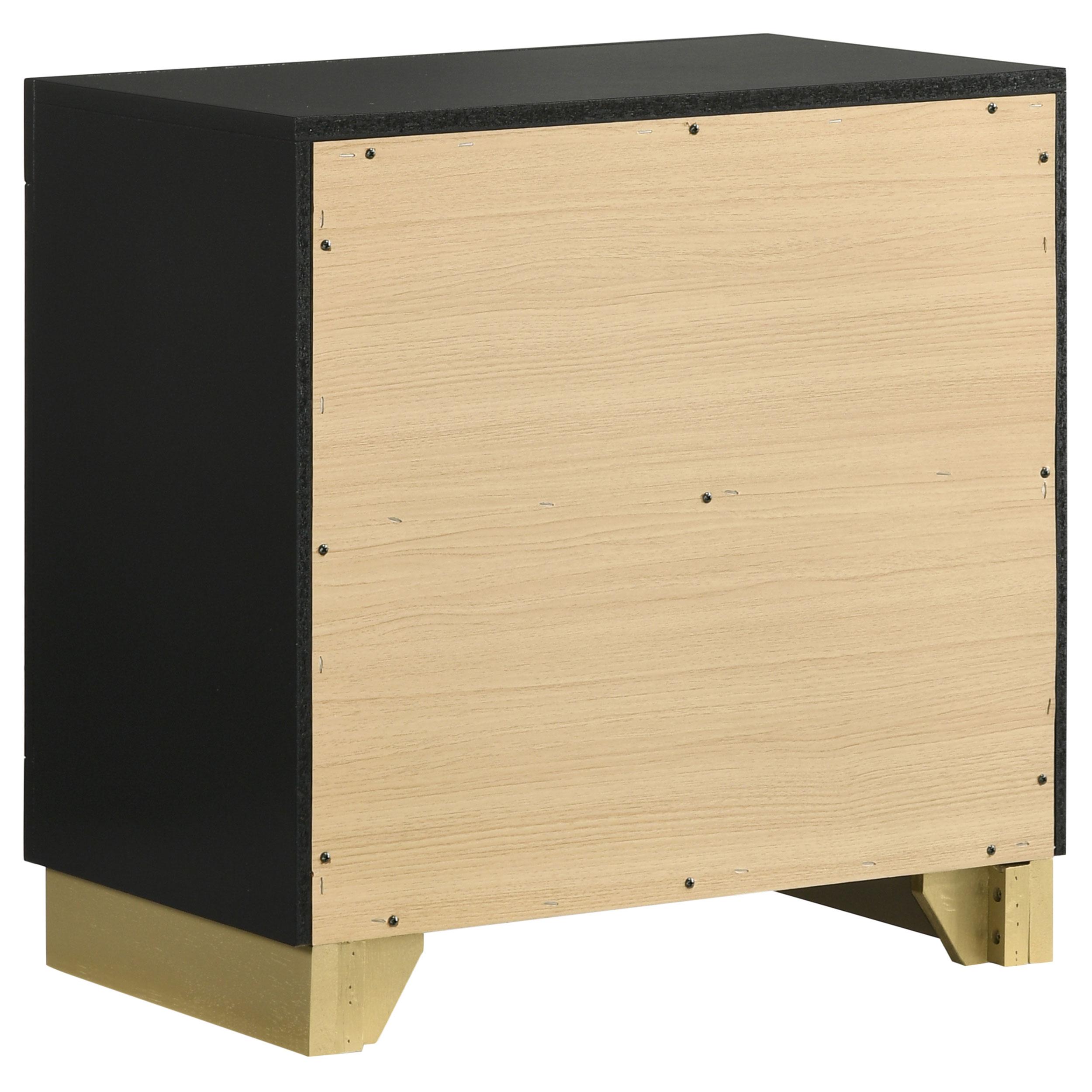  Coaster Furniture Caraway 224782 2-Drawer Nightstand - Black IMAGE 6