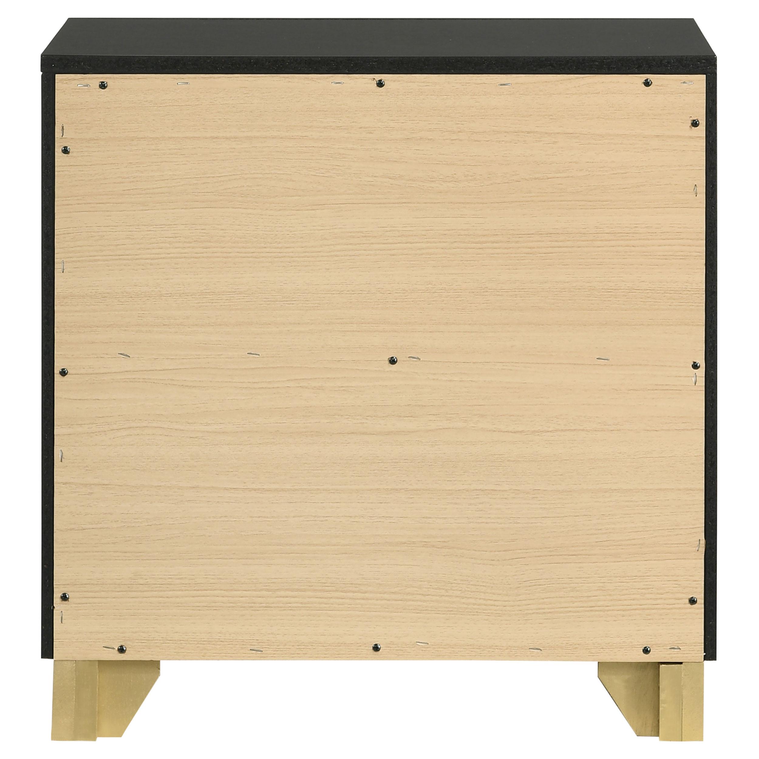  Coaster Furniture Caraway 224782 2-Drawer Nightstand - Black IMAGE 7