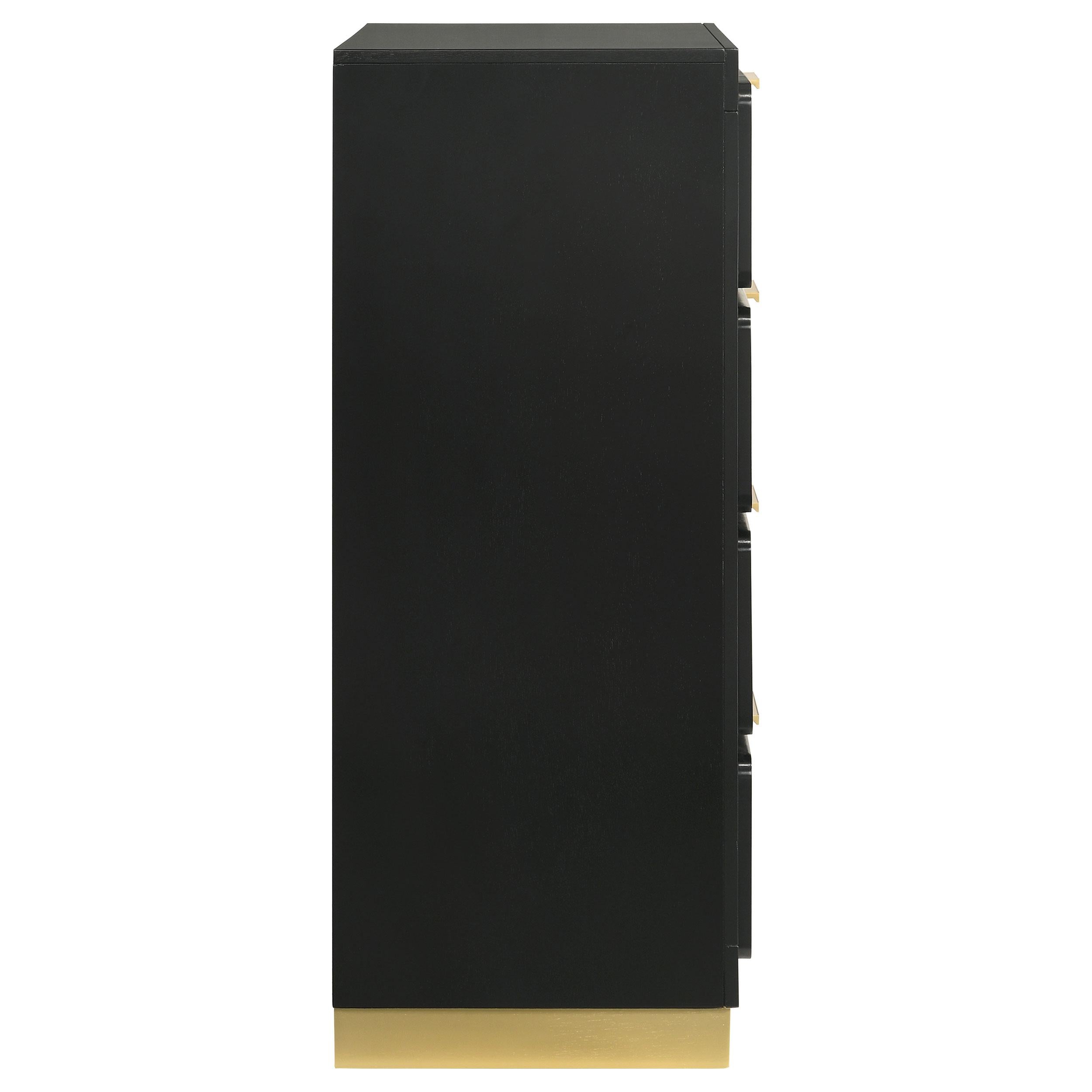  Coaster Furniture Caraway 224785 4-Drawer Bedroom Chest - Black IMAGE 9