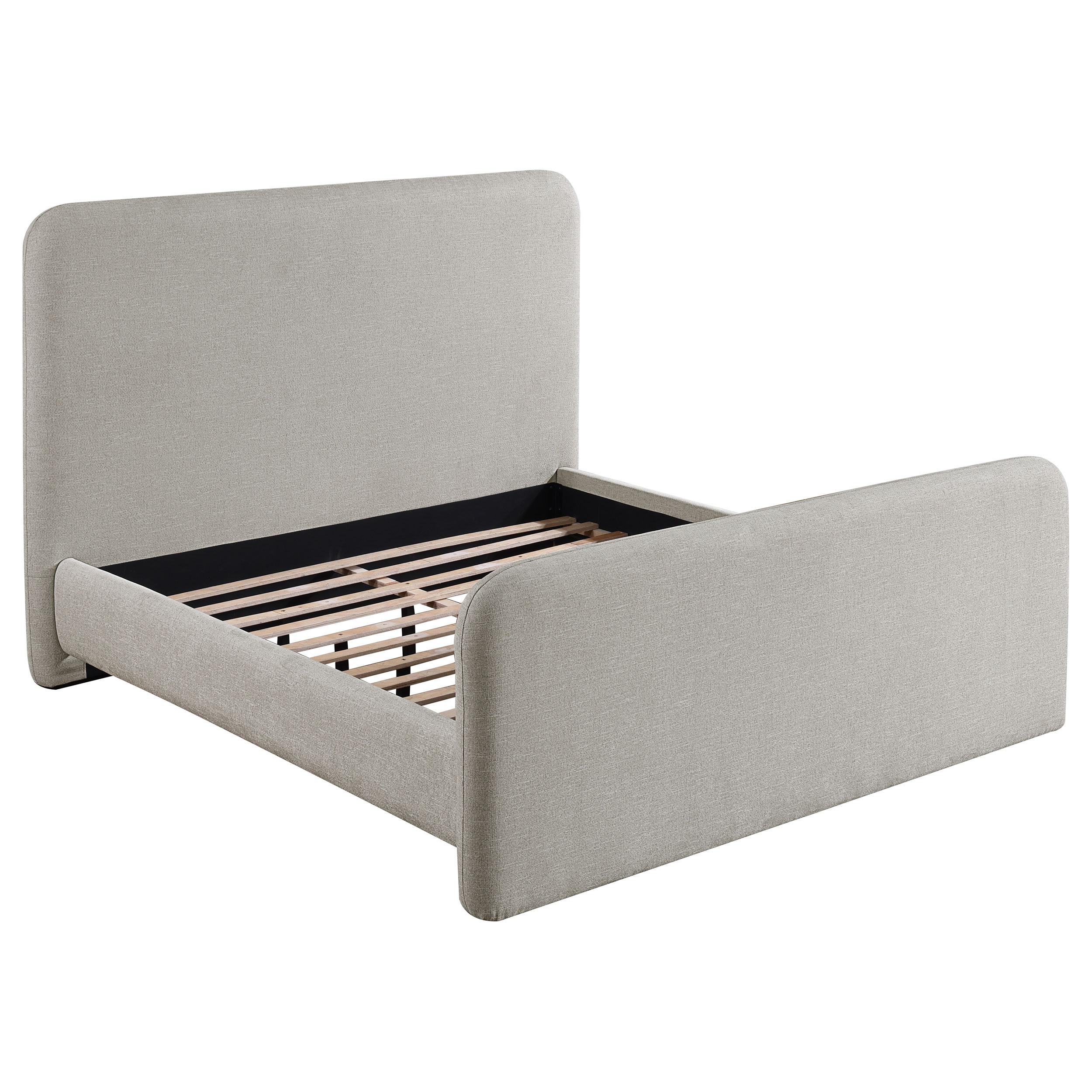  Size_King --  Wren 302052KE Upholstered Eastern King Panel Bed - Grey IMAGE 3