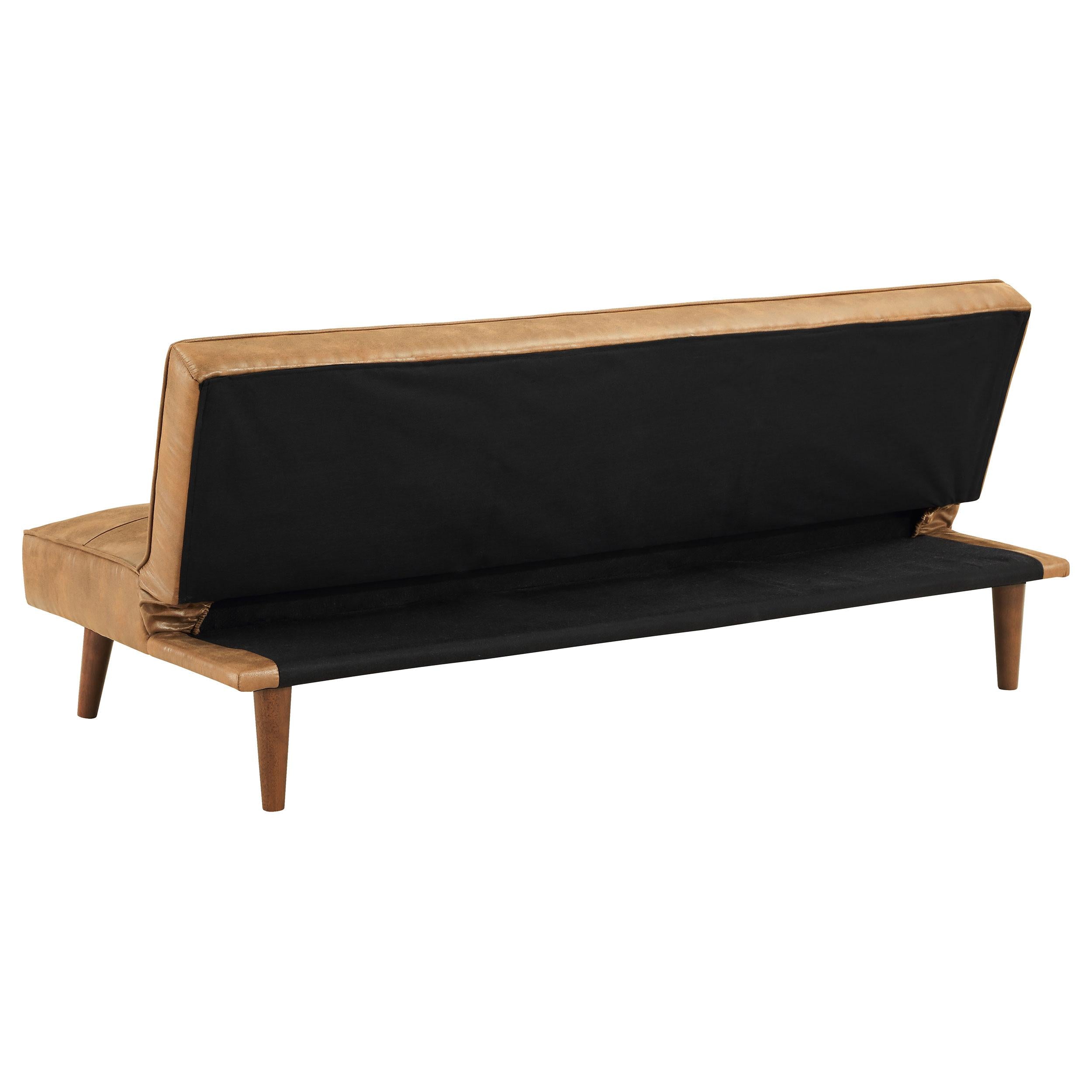  Coaster Furniture Jenson 360234 Upholstered Tufted Convertible Sofa Bed - Saddle Brown IMAGE 8