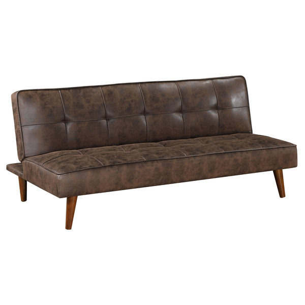 Coaster Furniture Jenson 360237 Upholstered Tufted Convertible Sofa Bed - Dark Coffee