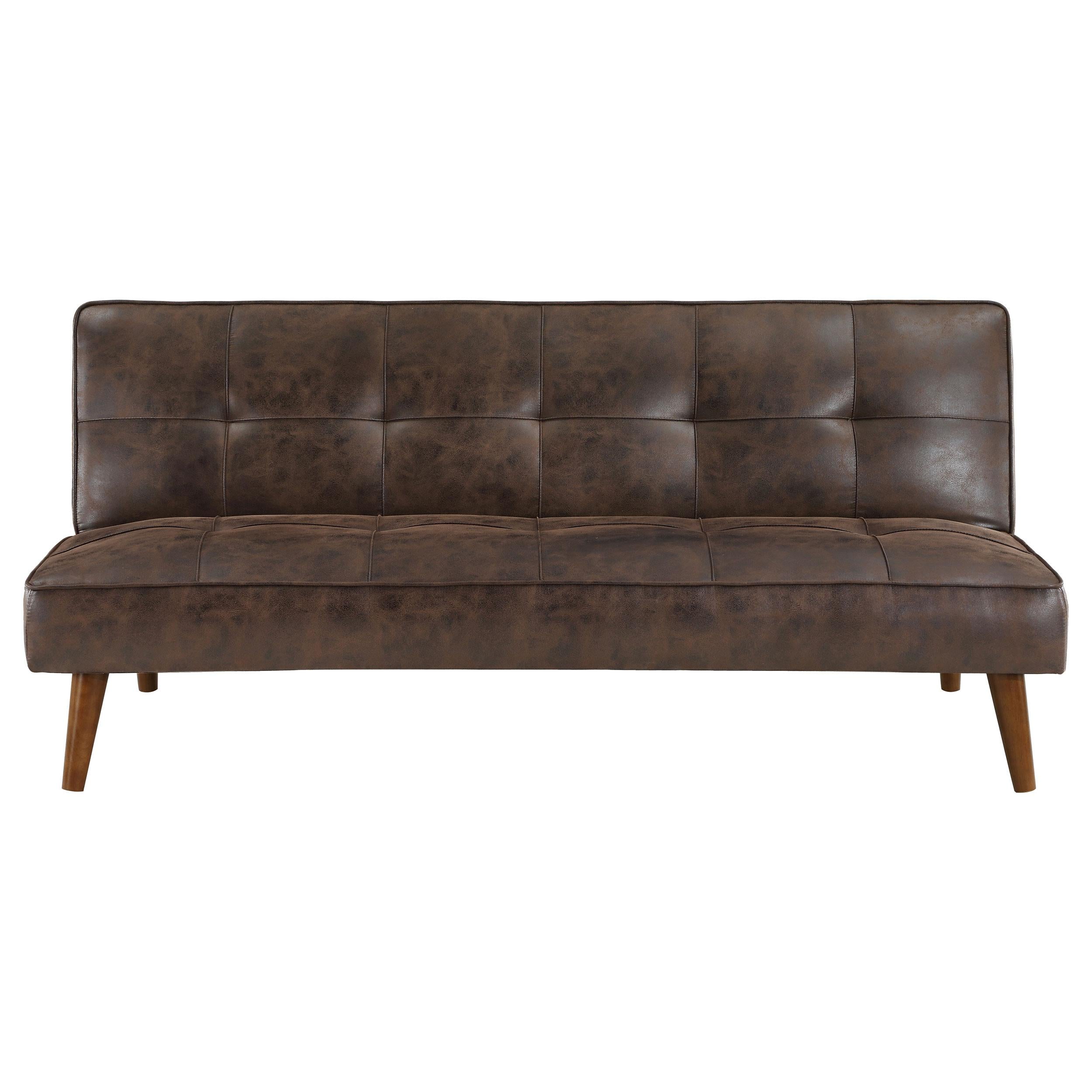  Coaster Furniture Jenson 360237 Upholstered Tufted Convertible Sofa Bed - Dark Coffee IMAGE 5