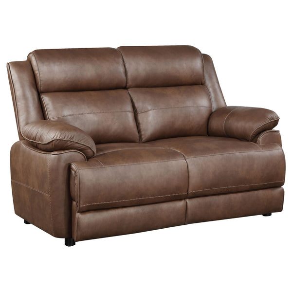 Coaster Furniture Ellington 508282 Upholstered Padded Arm Loveseat - Dark Brown