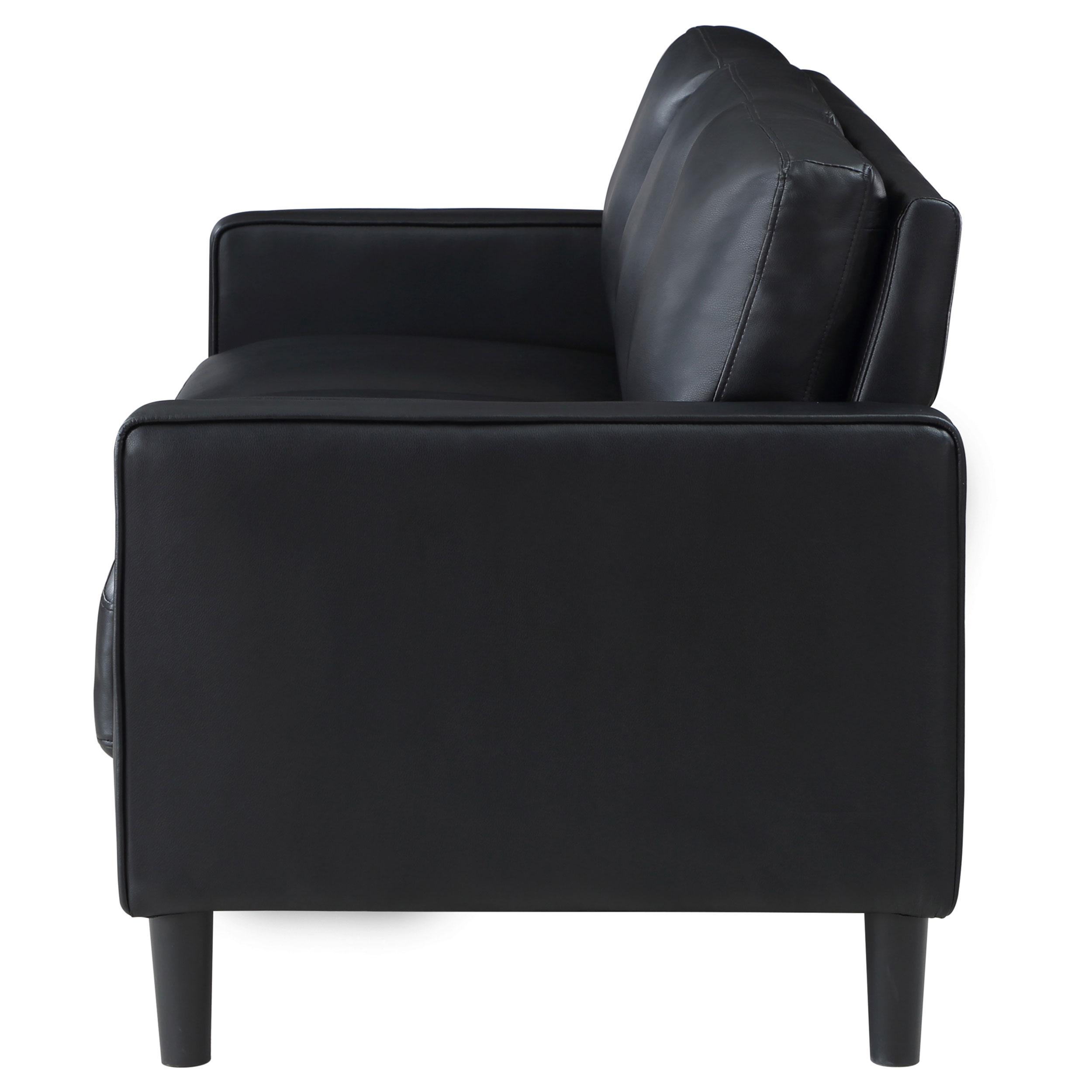  Coaster Furniture Ruth 508361 Upholstered Track Arm Sofa - Black IMAGE 5