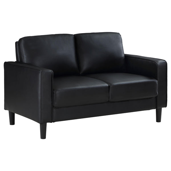 Coaster Furniture Ruth 508362 Upholstered Track Arm Loveseat - Black