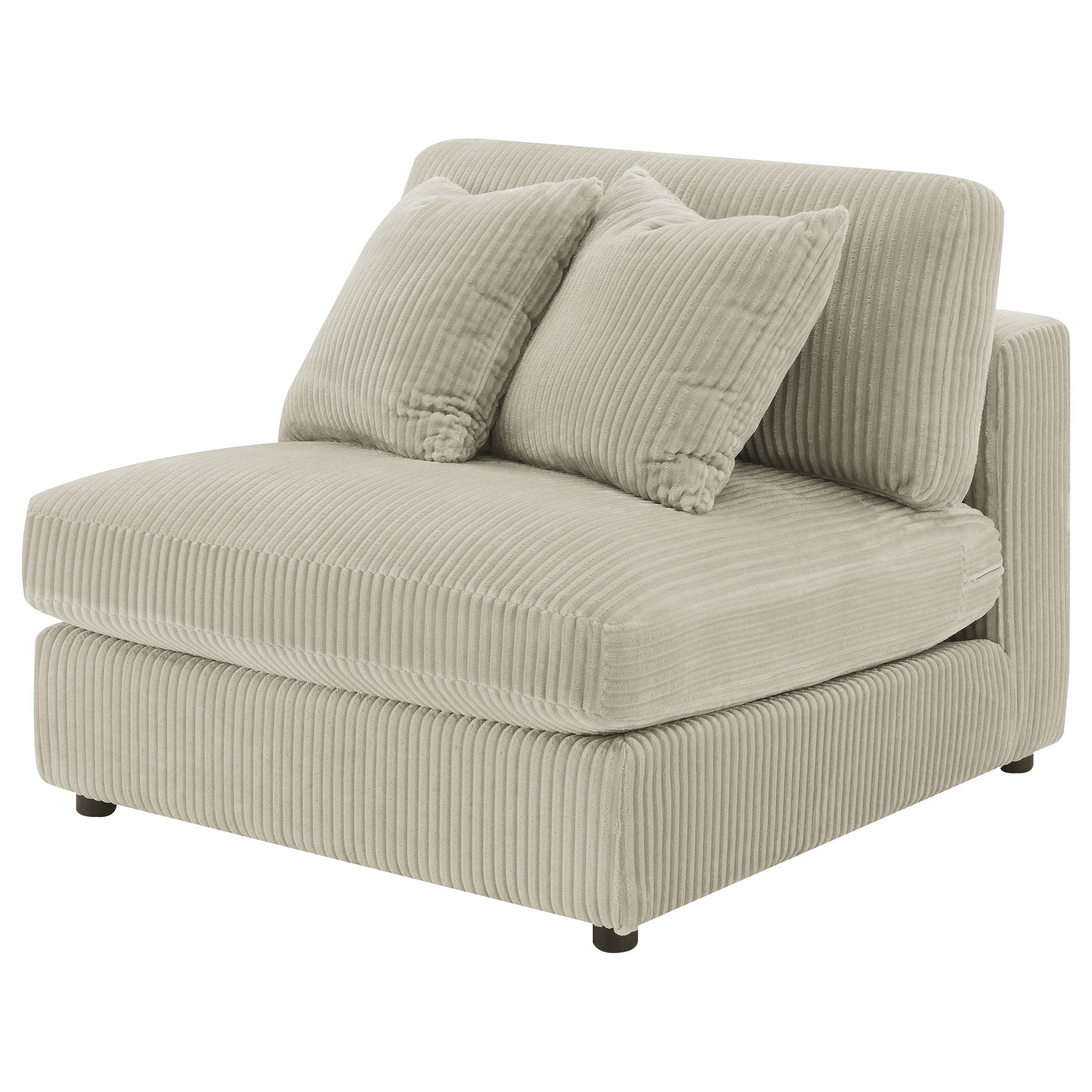  Coaster Furniture Blaine 509897 Upholstered Armless Chair - Sand IMAGE 4