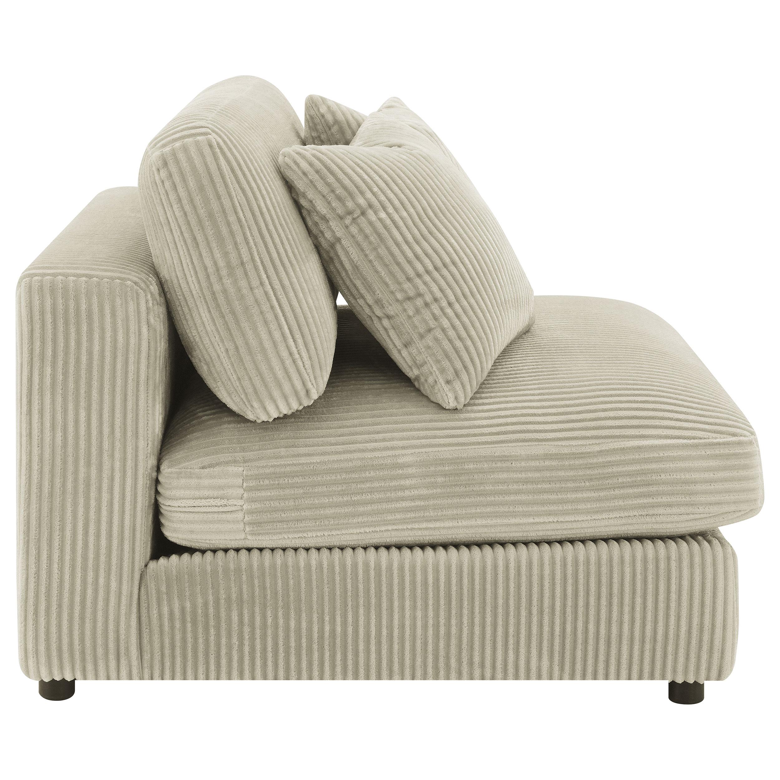  Coaster Furniture Blaine 509897 Upholstered Armless Chair - Sand IMAGE 8
