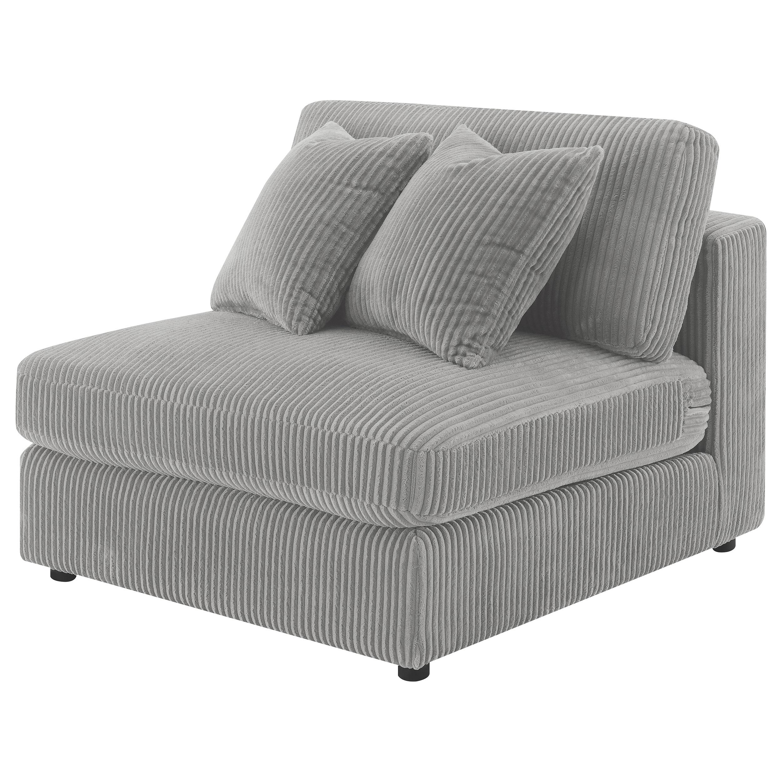  Coaster Furniture Blaine 509997 Upholstered Armless Chair - Fog IMAGE 4