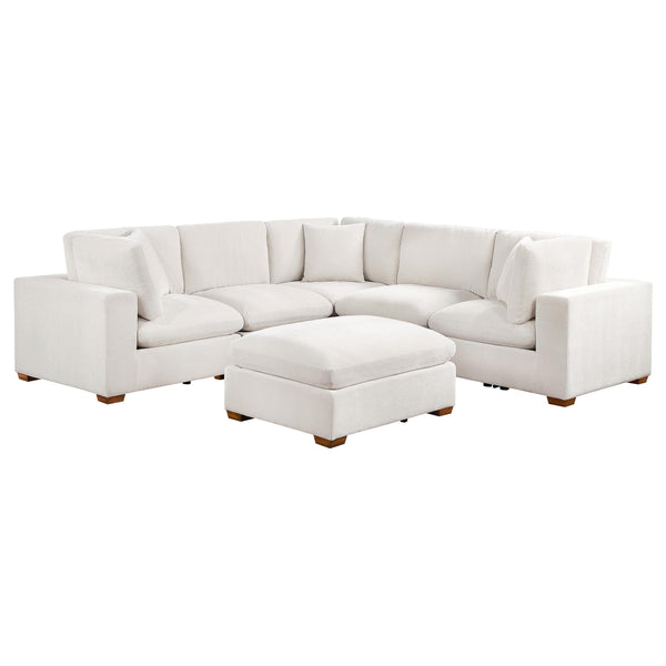 Coaster Furniture Lakeview 551461-SETA 5 pc Upholstered Modular Sectional Sofa - Ivory