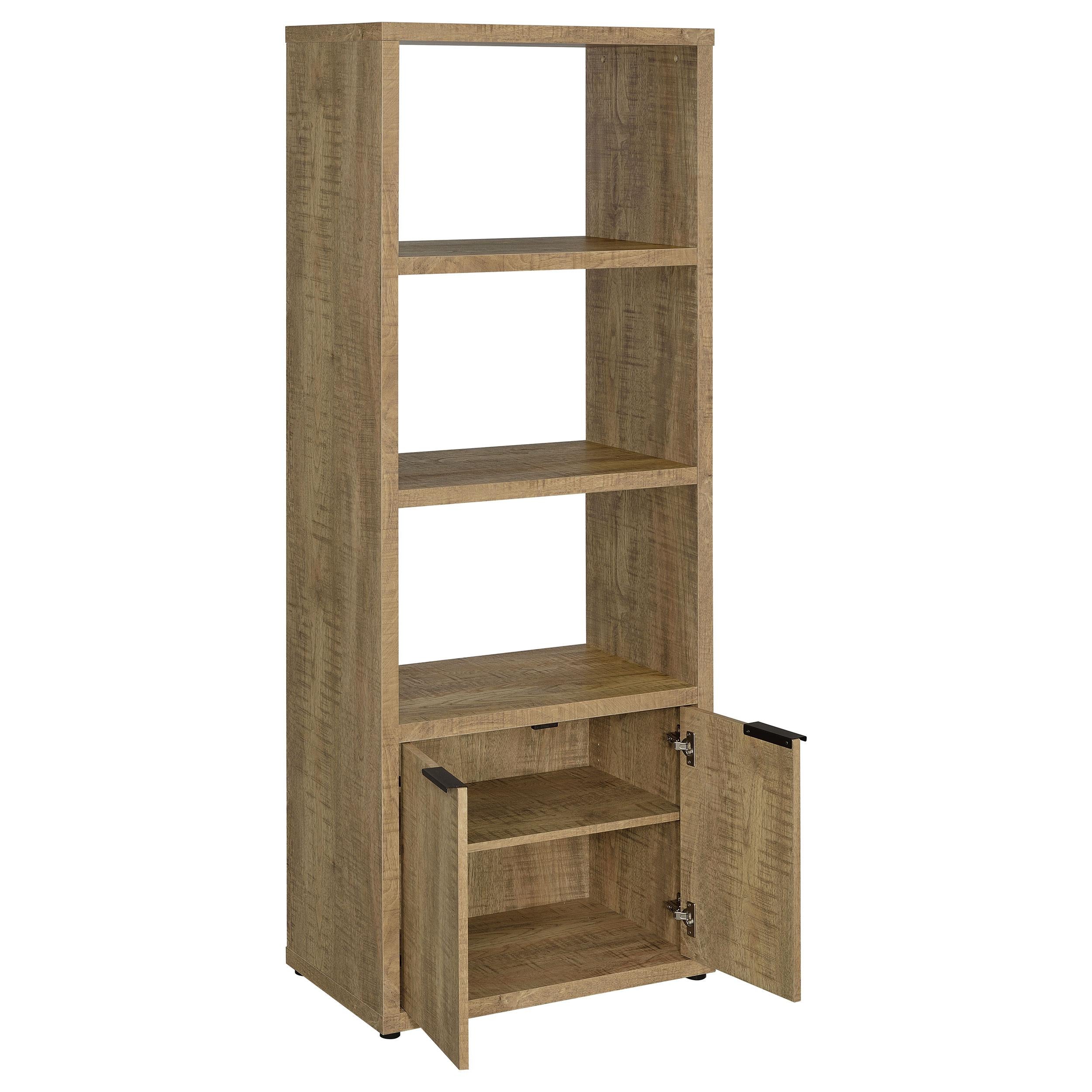  Coaster Furniture Tabby 701703 3-shelf Engineered Wood Media Tower - Mango IMAGE 3