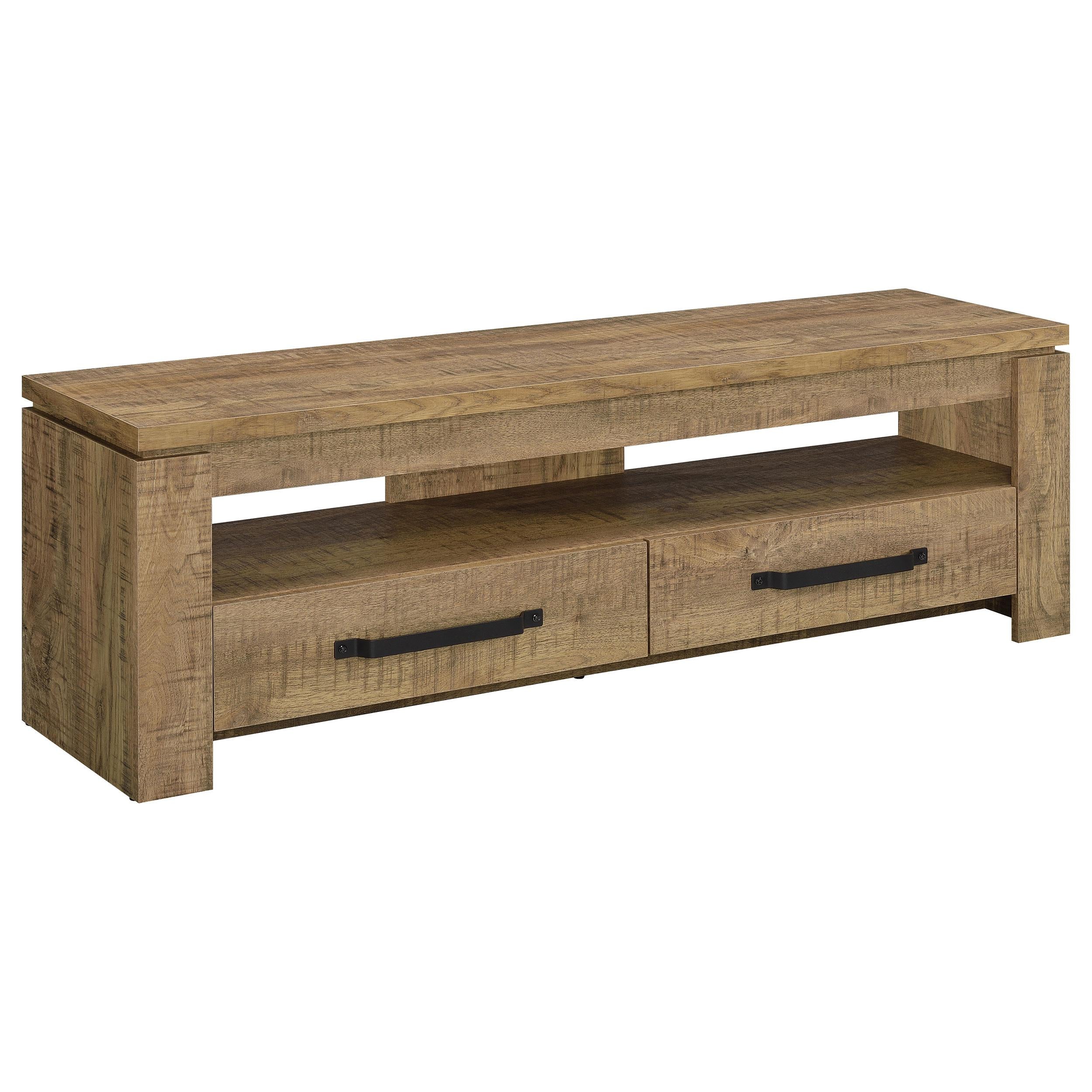  Coaster Furniture Elkton 701980 2-Drawer Engineered Wood 59" TV Stand - Mango IMAGE 1