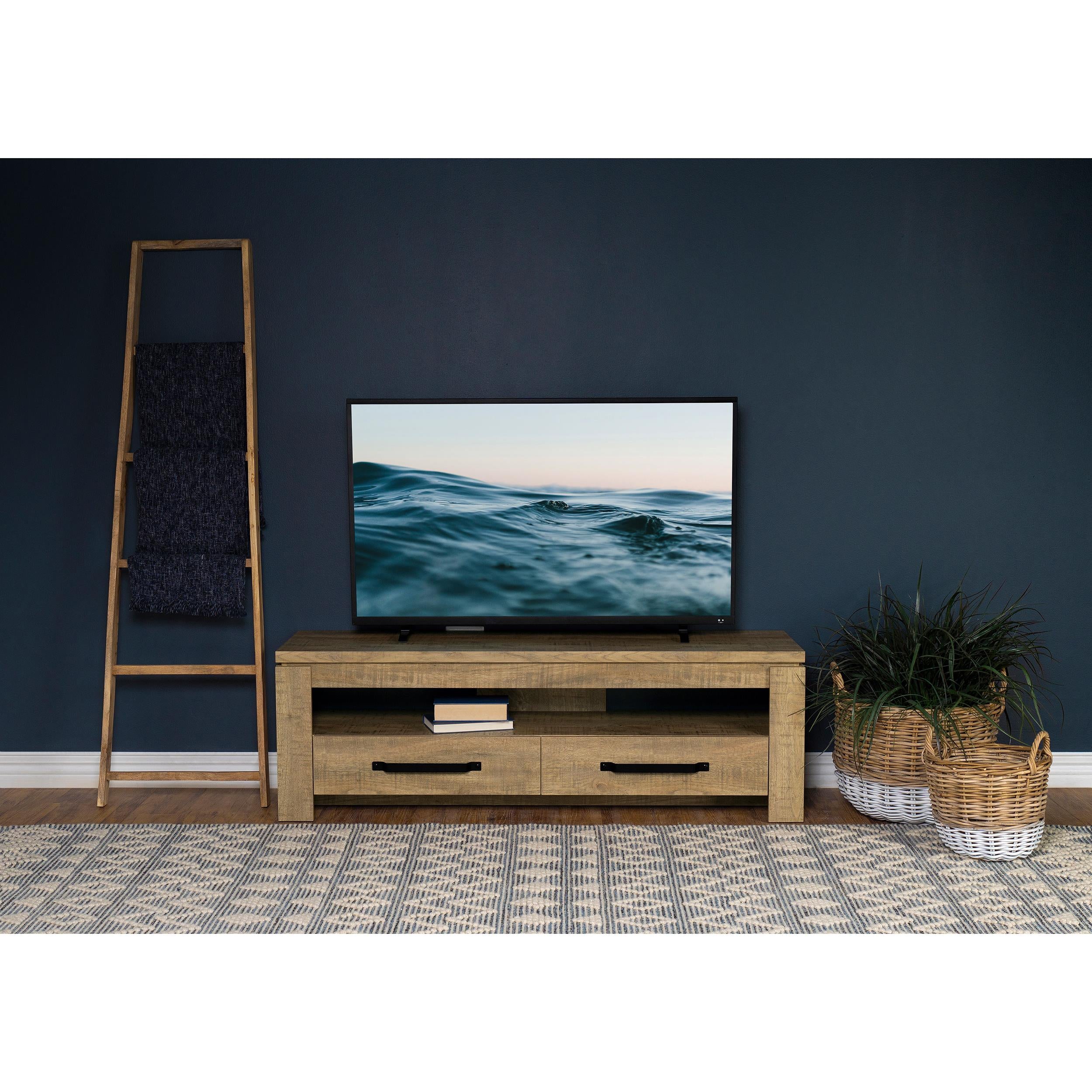  Coaster Furniture Elkton 701980 2-Drawer Engineered Wood 59" TV Stand - Mango IMAGE 10