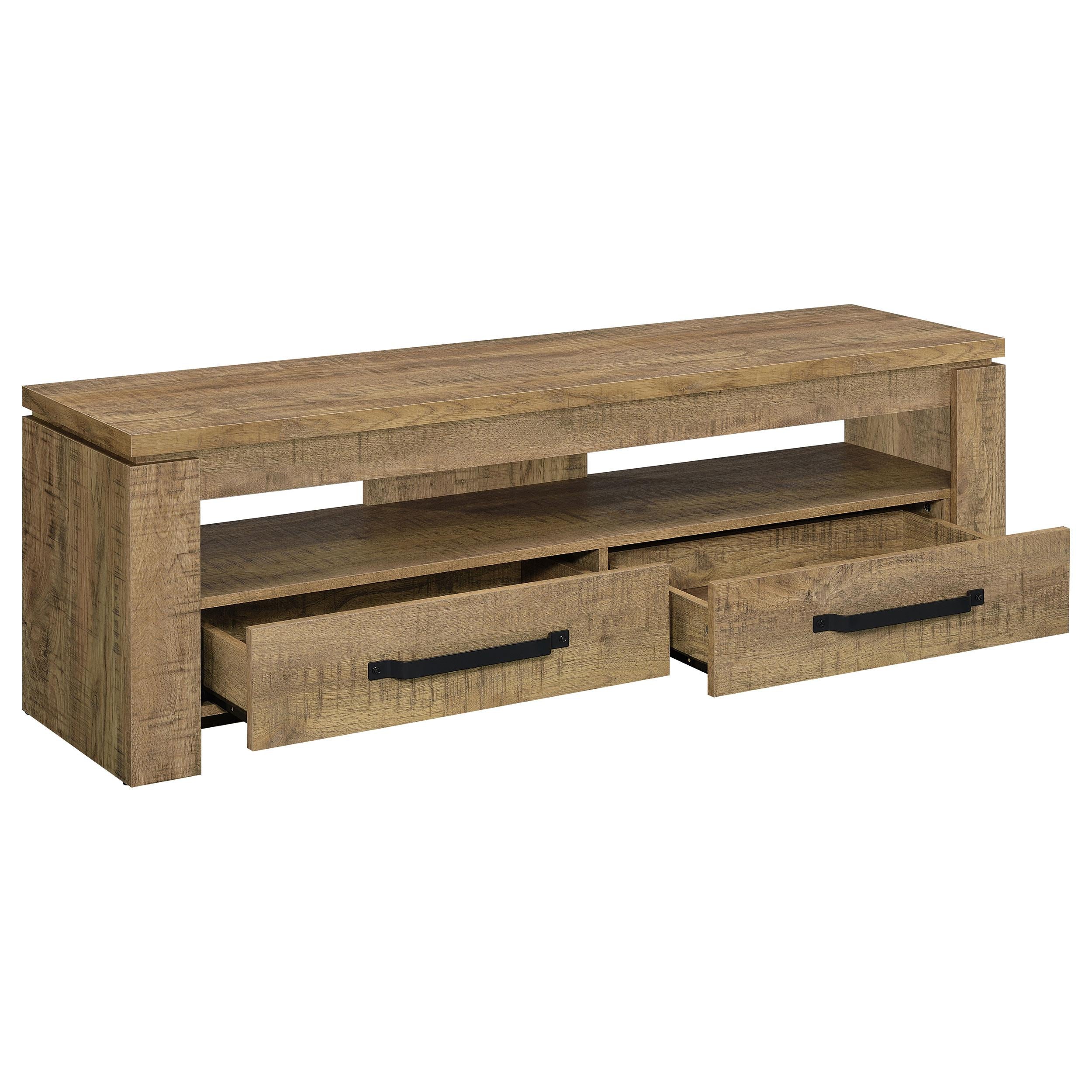  Coaster Furniture Elkton 701980 2-Drawer Engineered Wood 59" TV Stand - Mango IMAGE 2