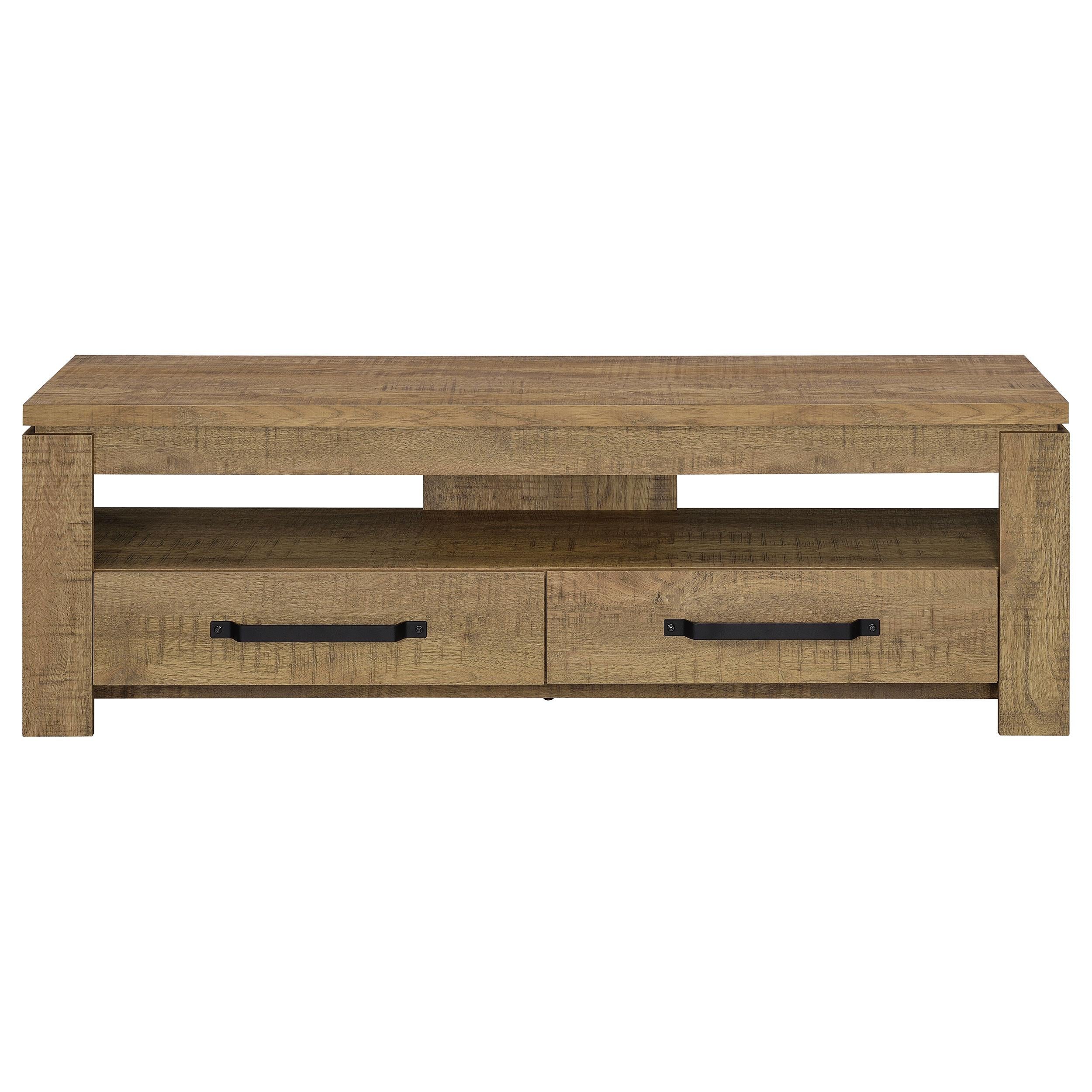  Coaster Furniture Elkton 701980 2-Drawer Engineered Wood 59" TV Stand - Mango IMAGE 3