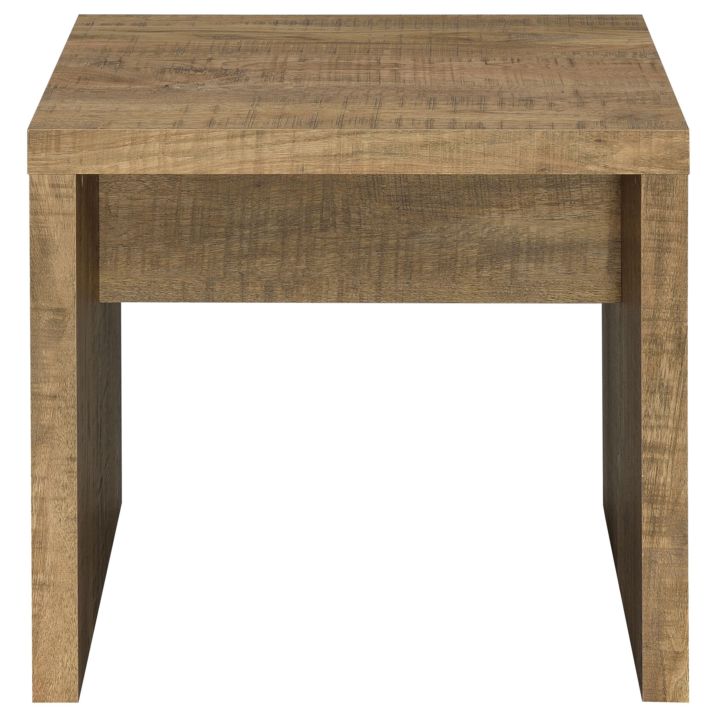  Coaster Furniture Lynette 704127 Square Engineered Wood End Table - Mango IMAGE 3