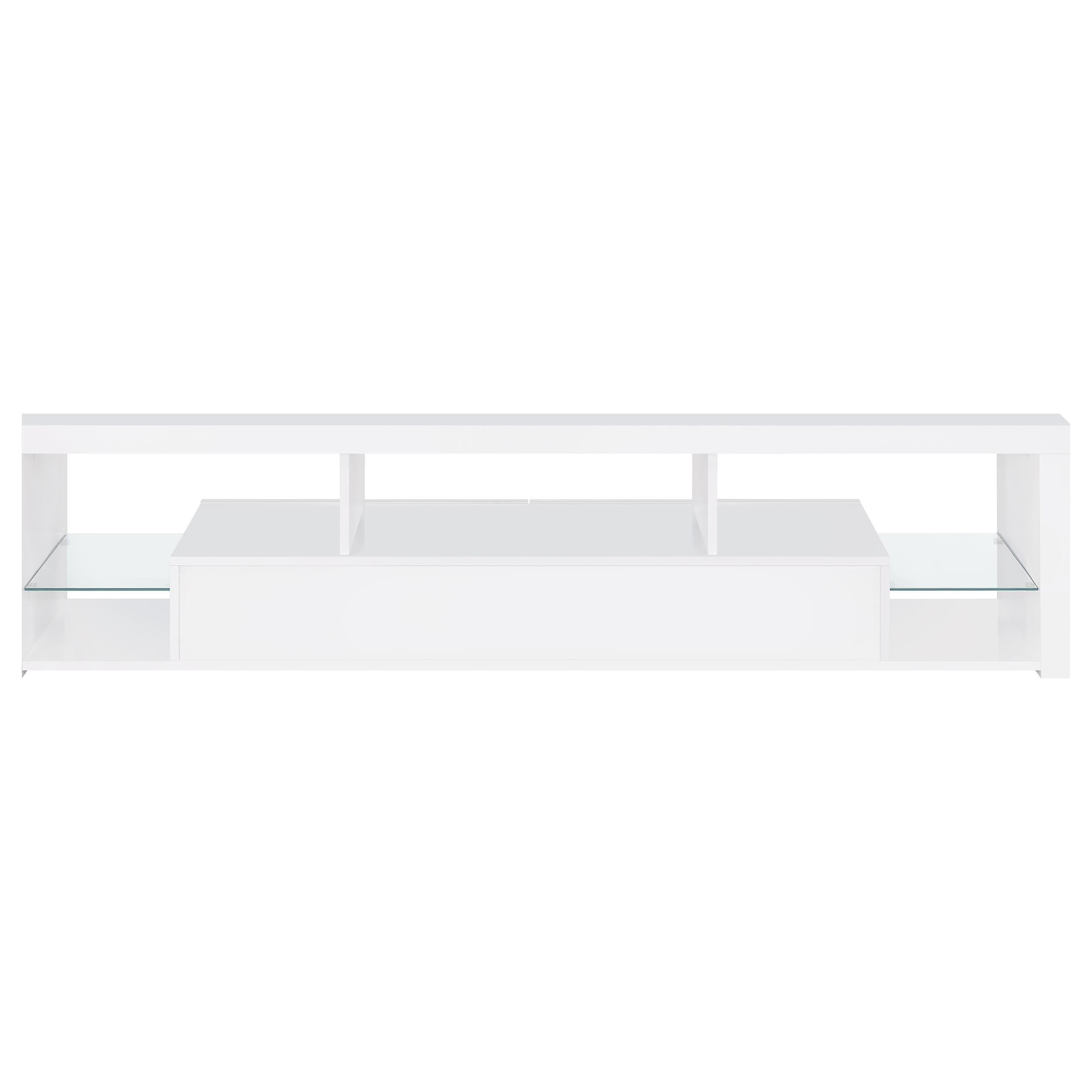  Coaster Furniture Jude 704251-SET 3-Piece Entertainment Center with 71" TV Stand - White High Gloss IMAGE 7