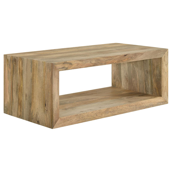 Coaster Furniture Benton 704838 Rectangular Solid Wood Coffee Table - Natural