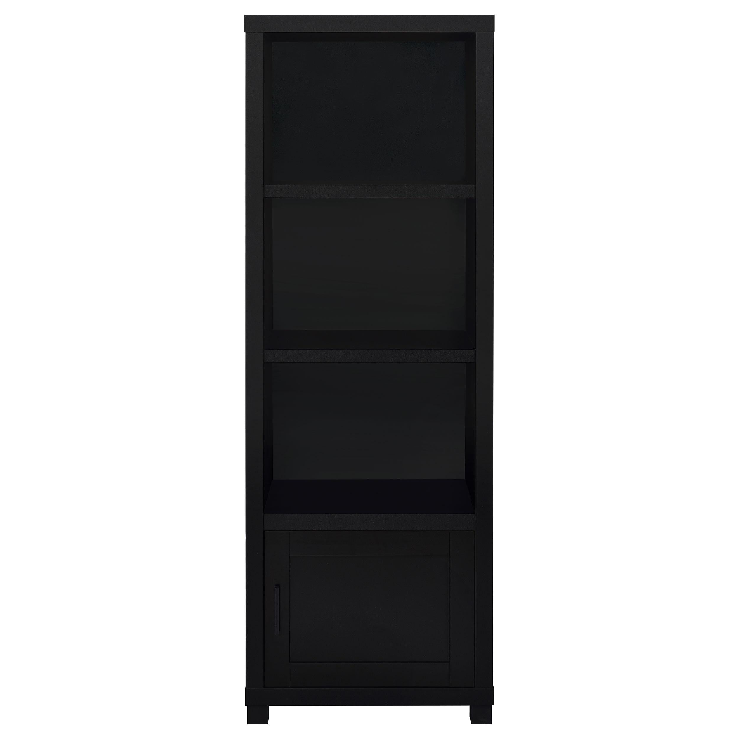  Coaster Furniture Jupiter 707756 3-shelf Engineered Wood Media Tower - Black IMAGE 4