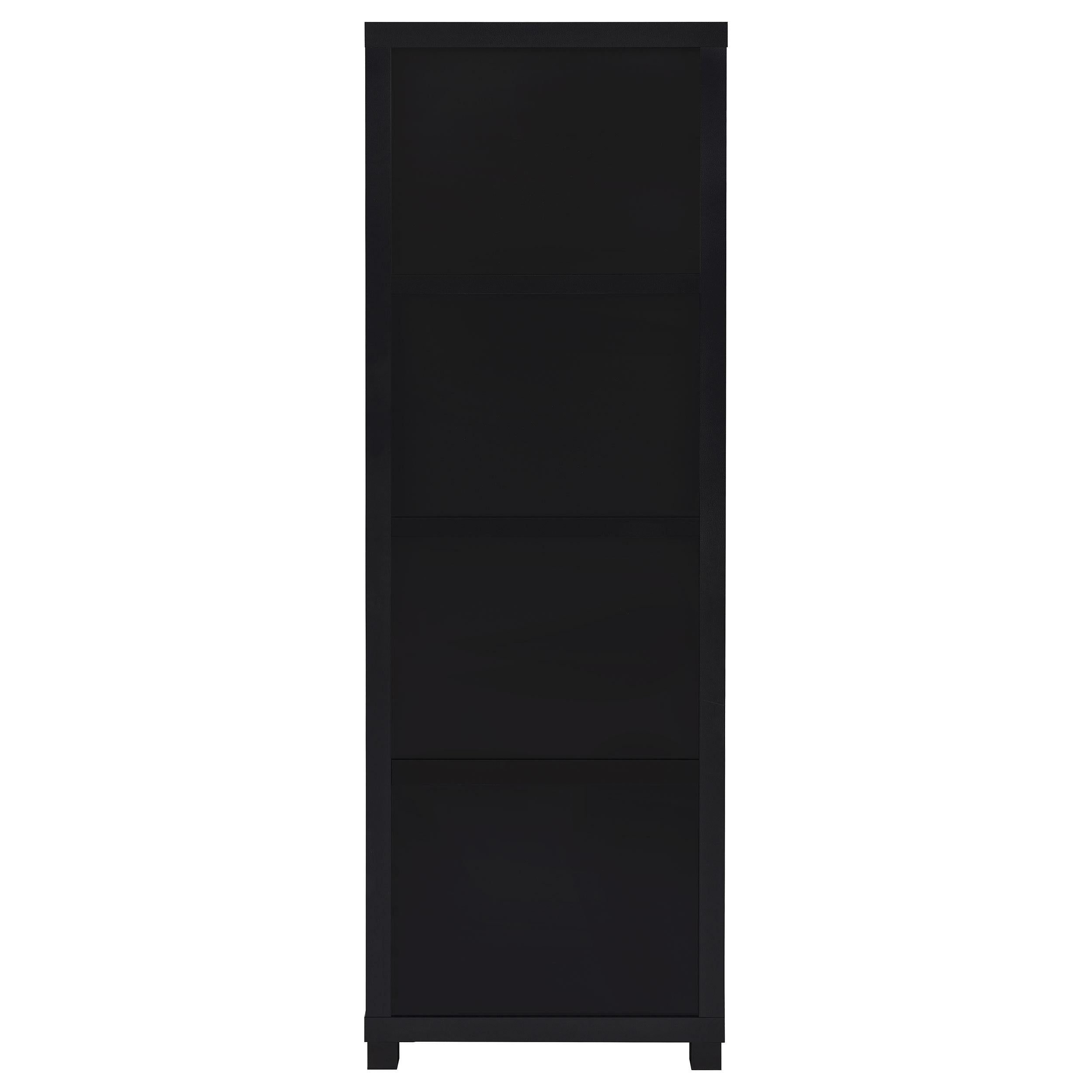  Coaster Furniture Jupiter 707756 3-shelf Engineered Wood Media Tower - Black IMAGE 7