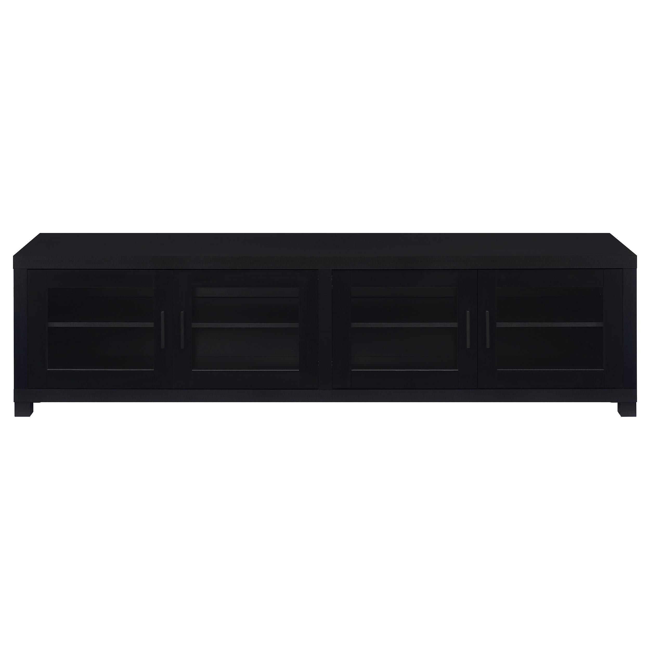  Coaster Furniture Jupiter 736303 4-door Engineered Wood 79-inch TV Stand - Black IMAGE 4