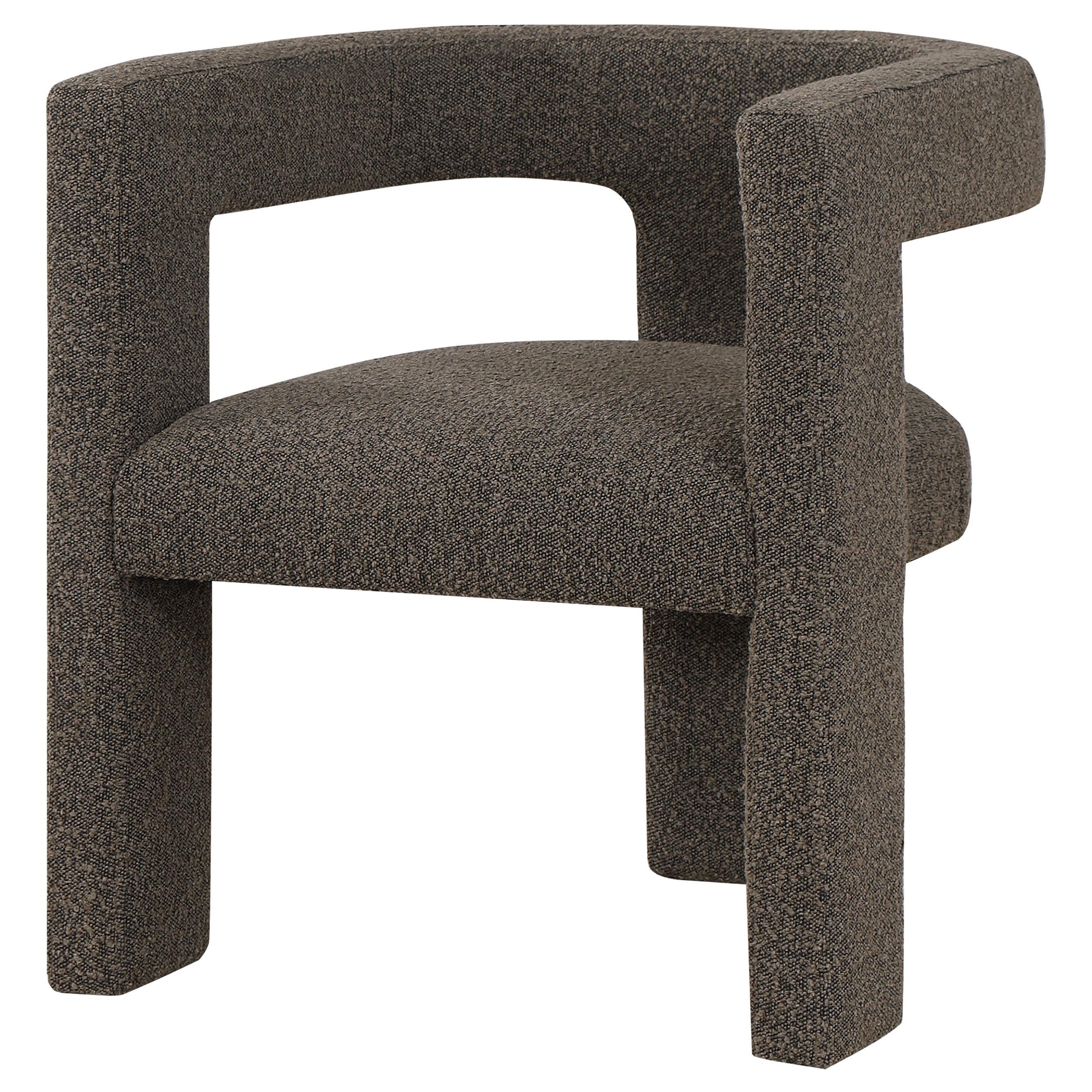  Coaster Furniture Petra 902880 Boucle Upholstered Accent Side Chair - Chocolate Brown IMAGE 3