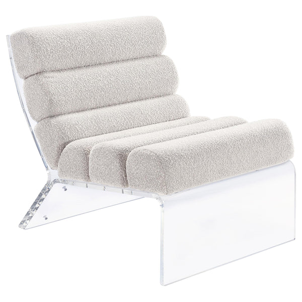 Coaster Furniture Serreta 903161 Boucle Upholstered Armless Acrylic Chair - Ivory