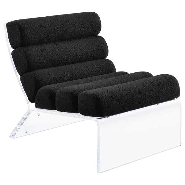 Coaster Furniture Serreta 903162 Boucle Upholstered Armless Acrylic Chair - Black