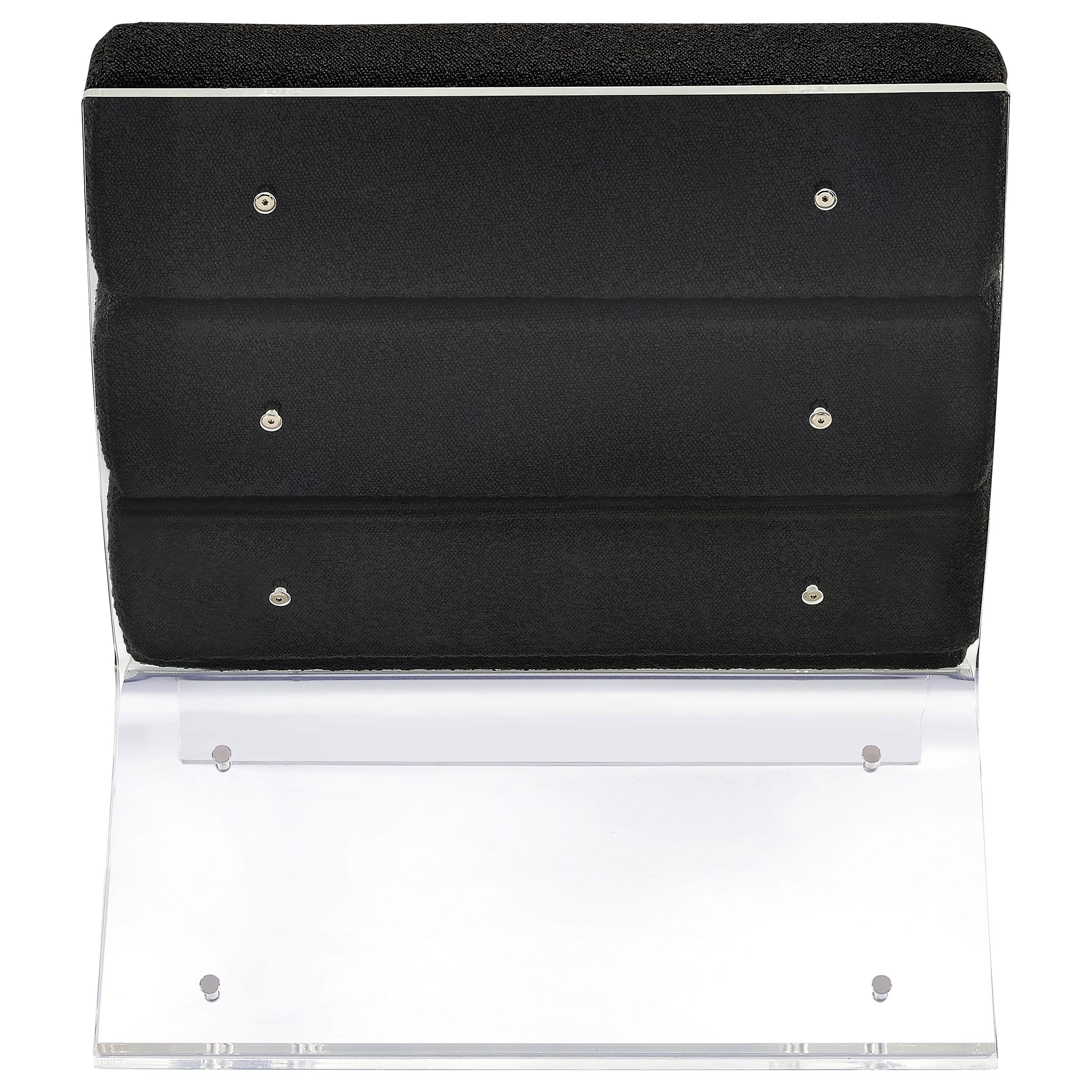  Coaster Furniture Serreta 903162 Boucle Upholstered Armless Acrylic Chair - Black IMAGE 7