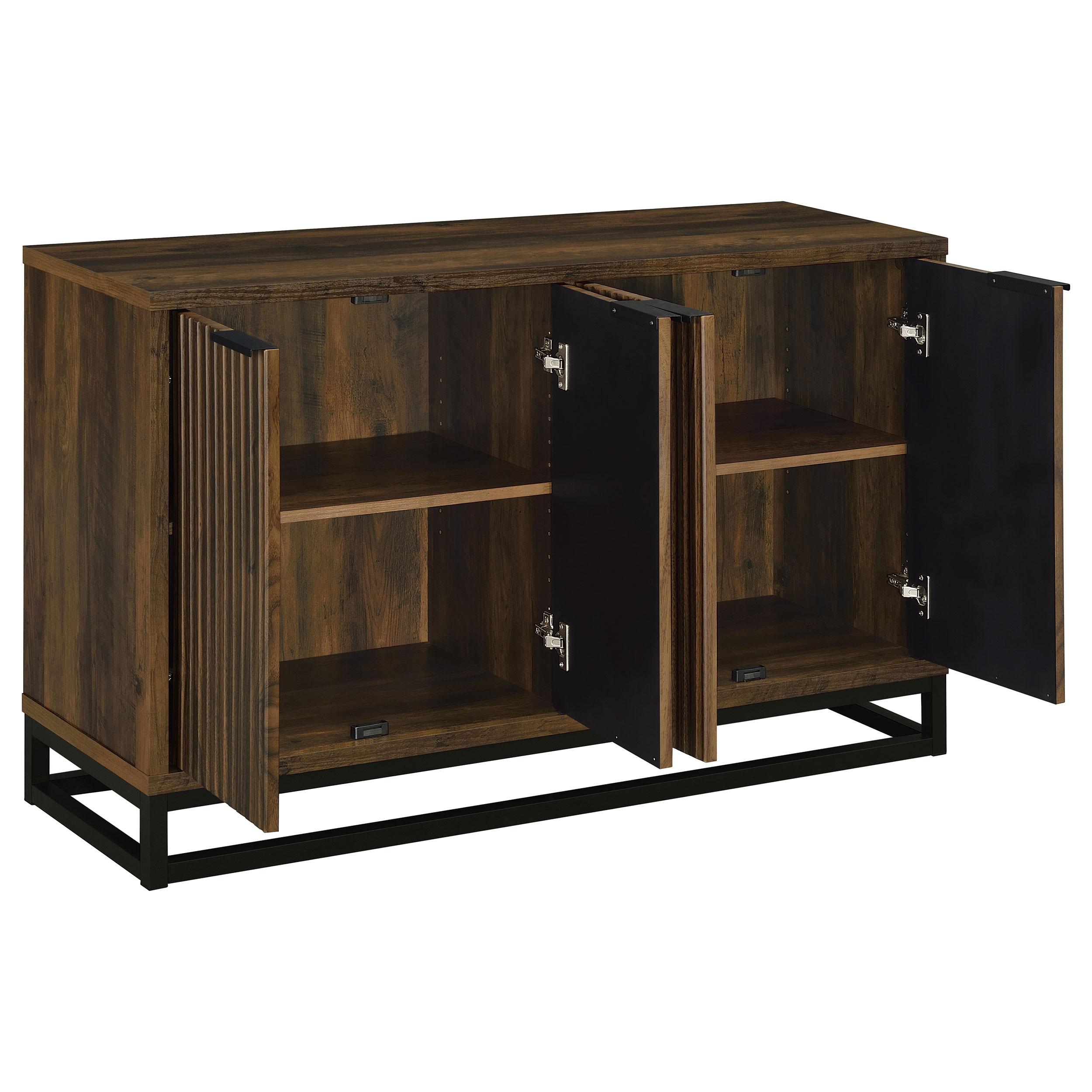  Coaster Furniture Ryatt 950393 4-door Engineered Wood Accent Cabinet - Dark Pine IMAGE 3
