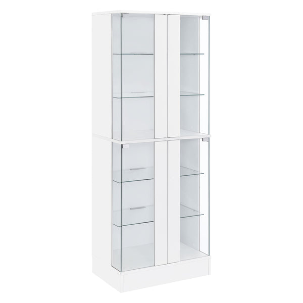 Coaster Furniture Cabra 950397 4-door LED Curio Display Cabinet - White High Gloss