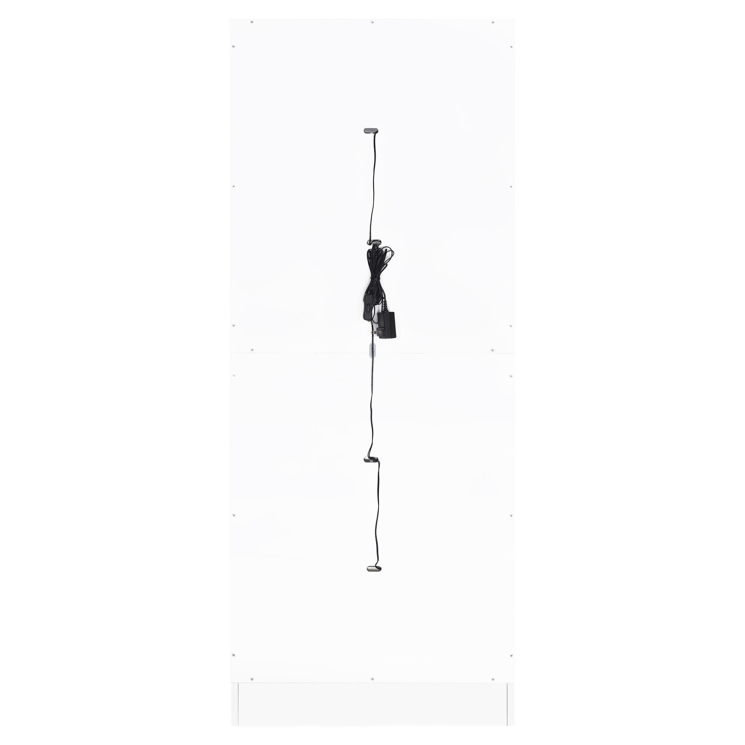  Coaster Furniture Cabra 950397 4-door LED Curio Display Cabinet - White High Gloss IMAGE 8