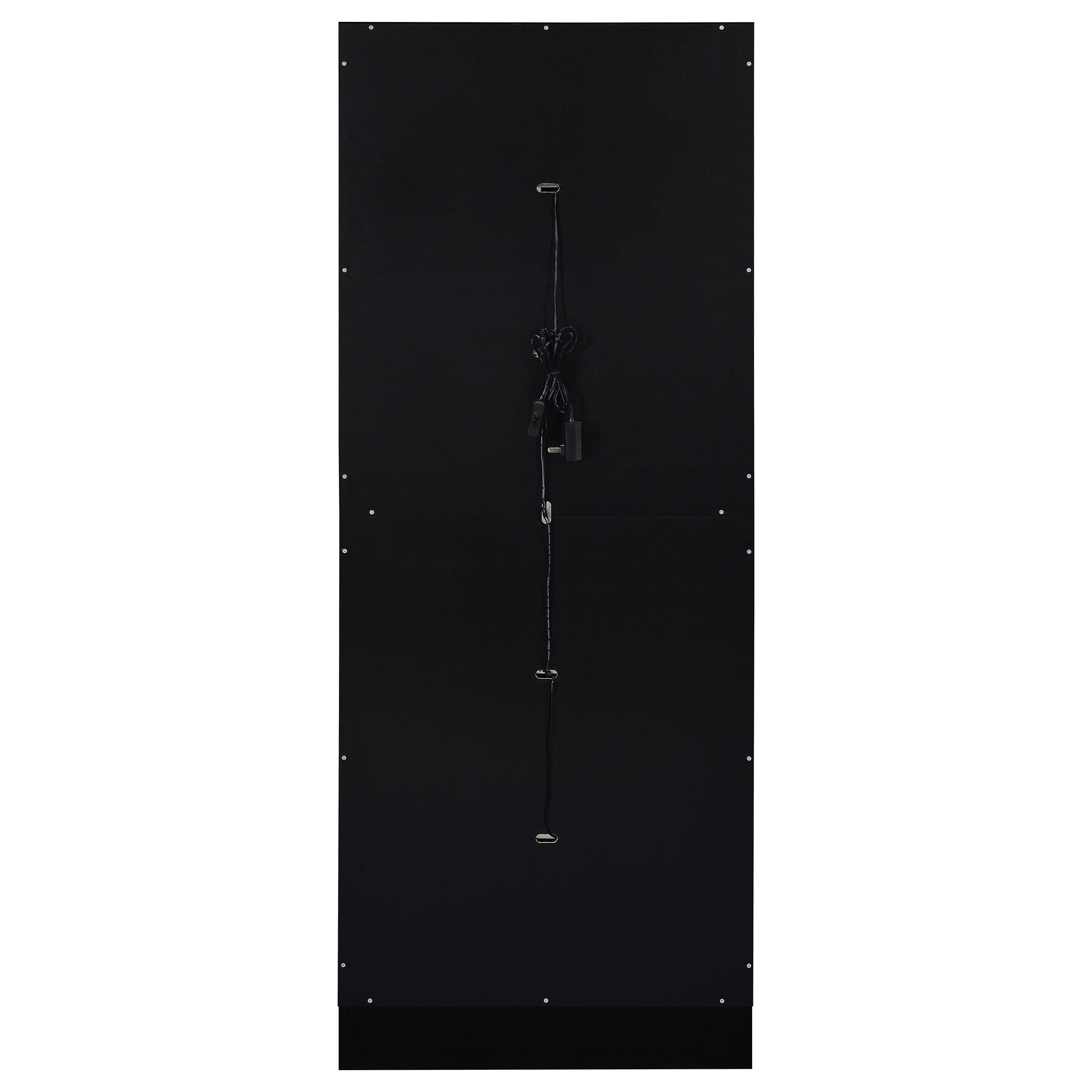  Coaster Furniture Cabra 950398 4-door LED Curio Display Cabinet - Black High Gloss IMAGE 10
