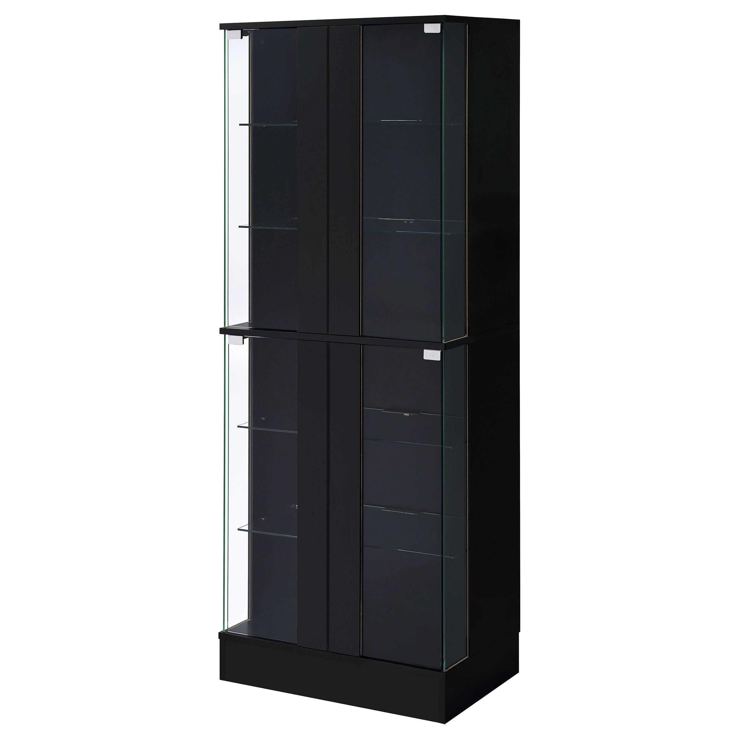  Coaster Furniture Cabra 950398 4-door LED Curio Display Cabinet - Black High Gloss IMAGE 7