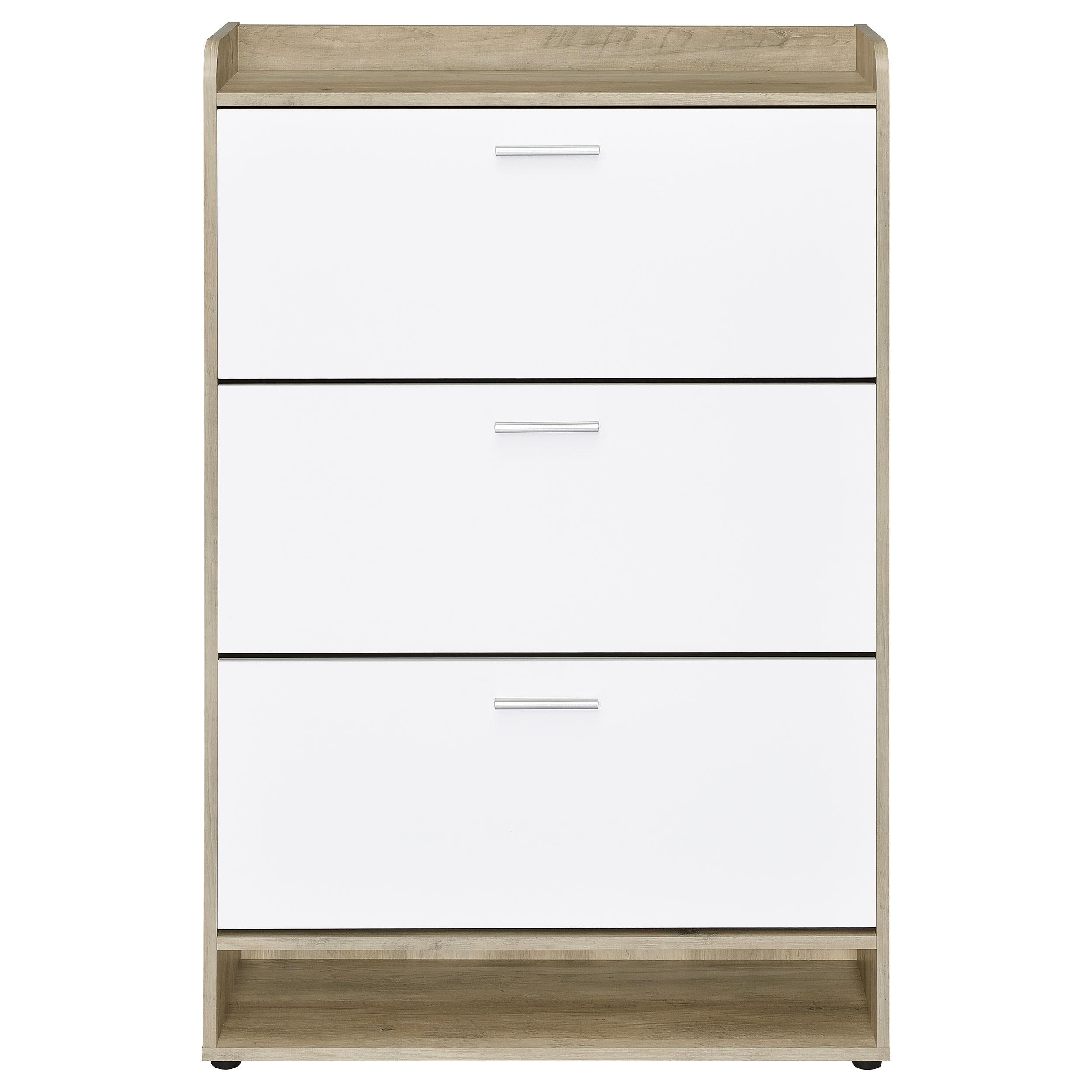  Coaster Furniture Denia 950403 3-tier Engineered Wood Shoe Cabinet - White IMAGE 5
