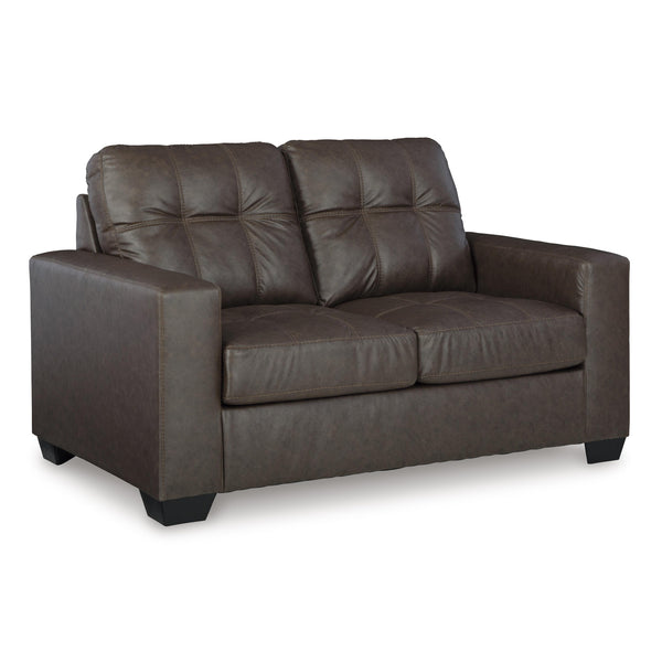 Benchcraft Barlin Mills Stationary Leather Look Loveseat
