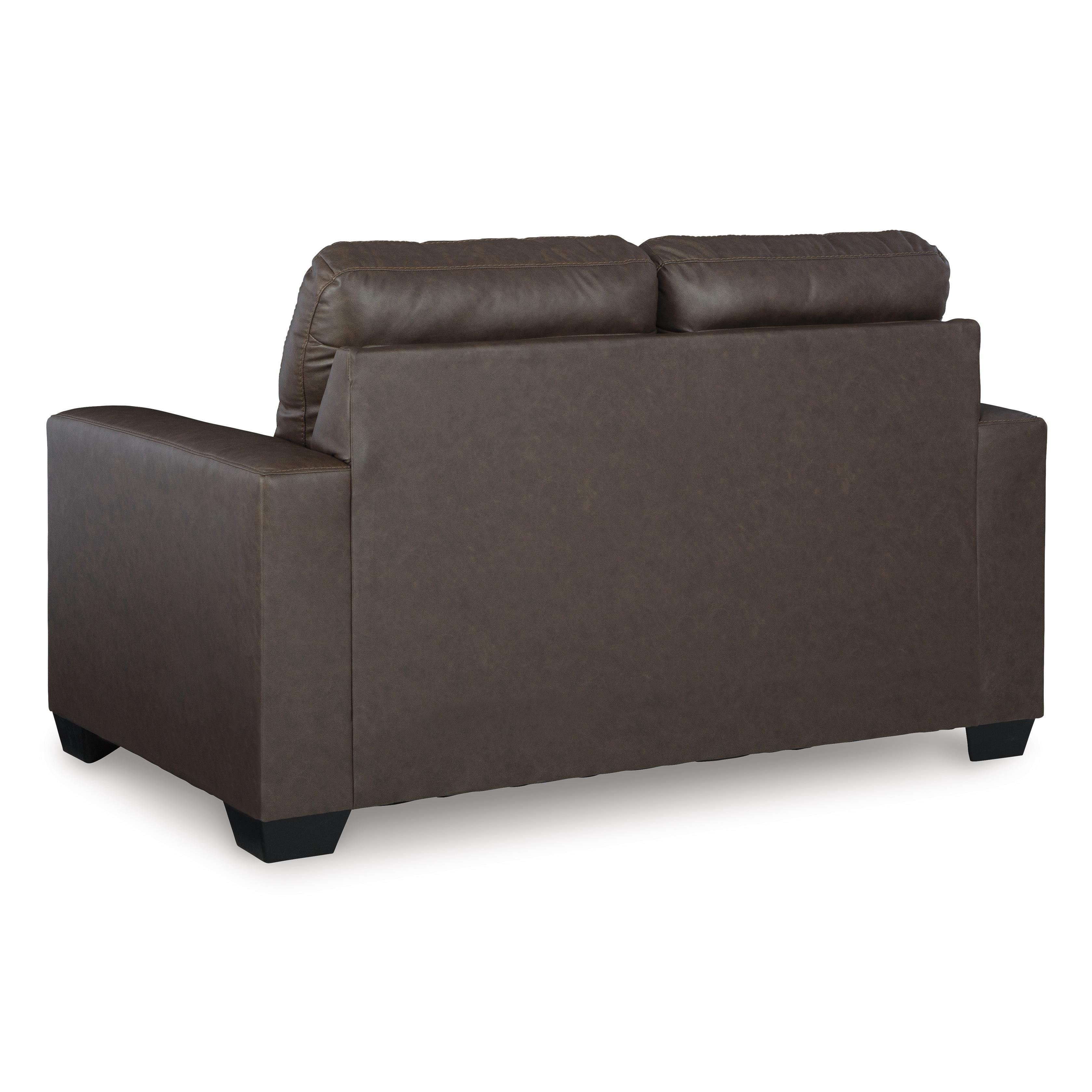  Manufacturer Color_Umber --  Benchcraft Barlin Mills Stationary Leather Look Loveseat IMAGE 4
