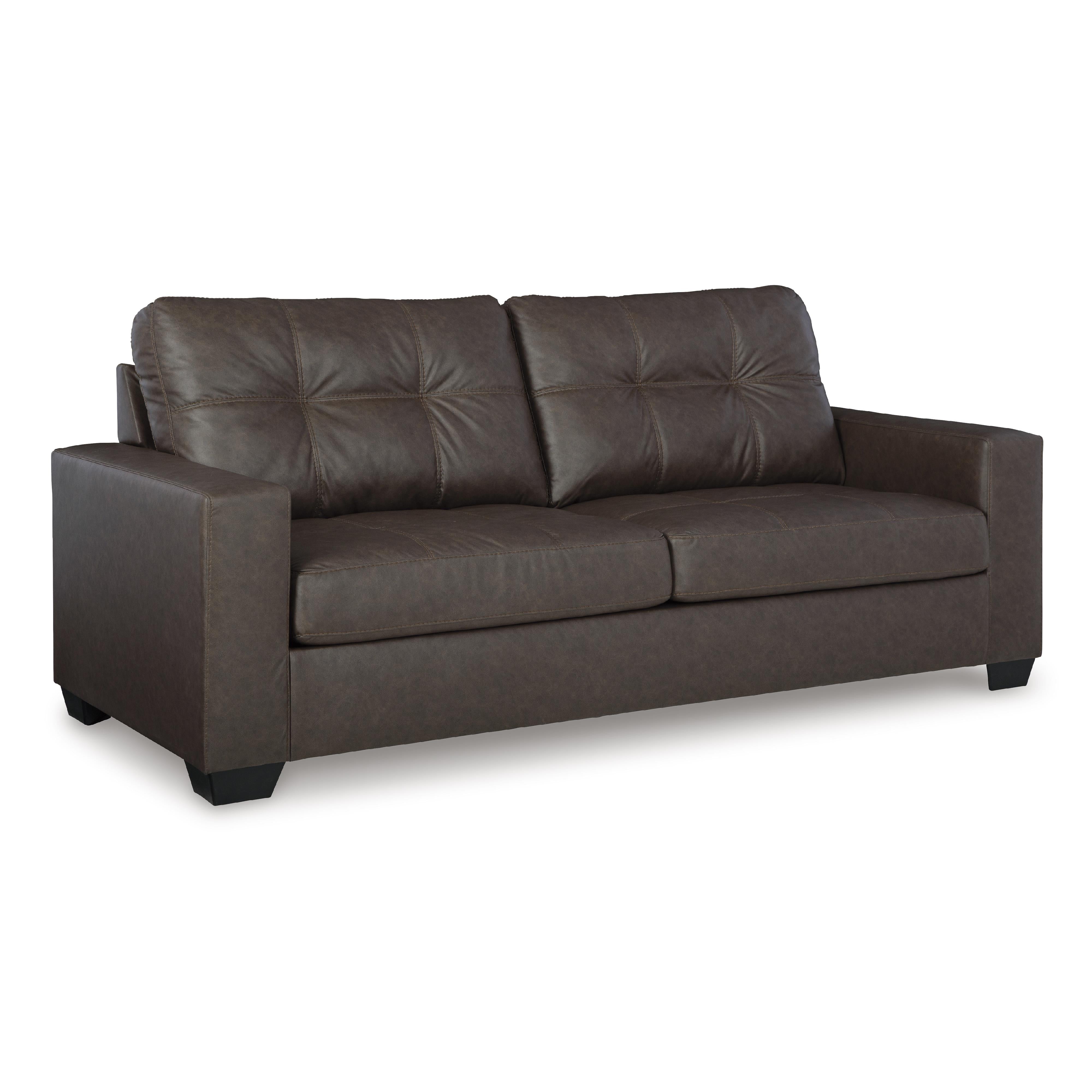  Manufacturer Color_Umber --  Benchcraft Barlin Mills Stationary Leather Look Sofa IMAGE 1