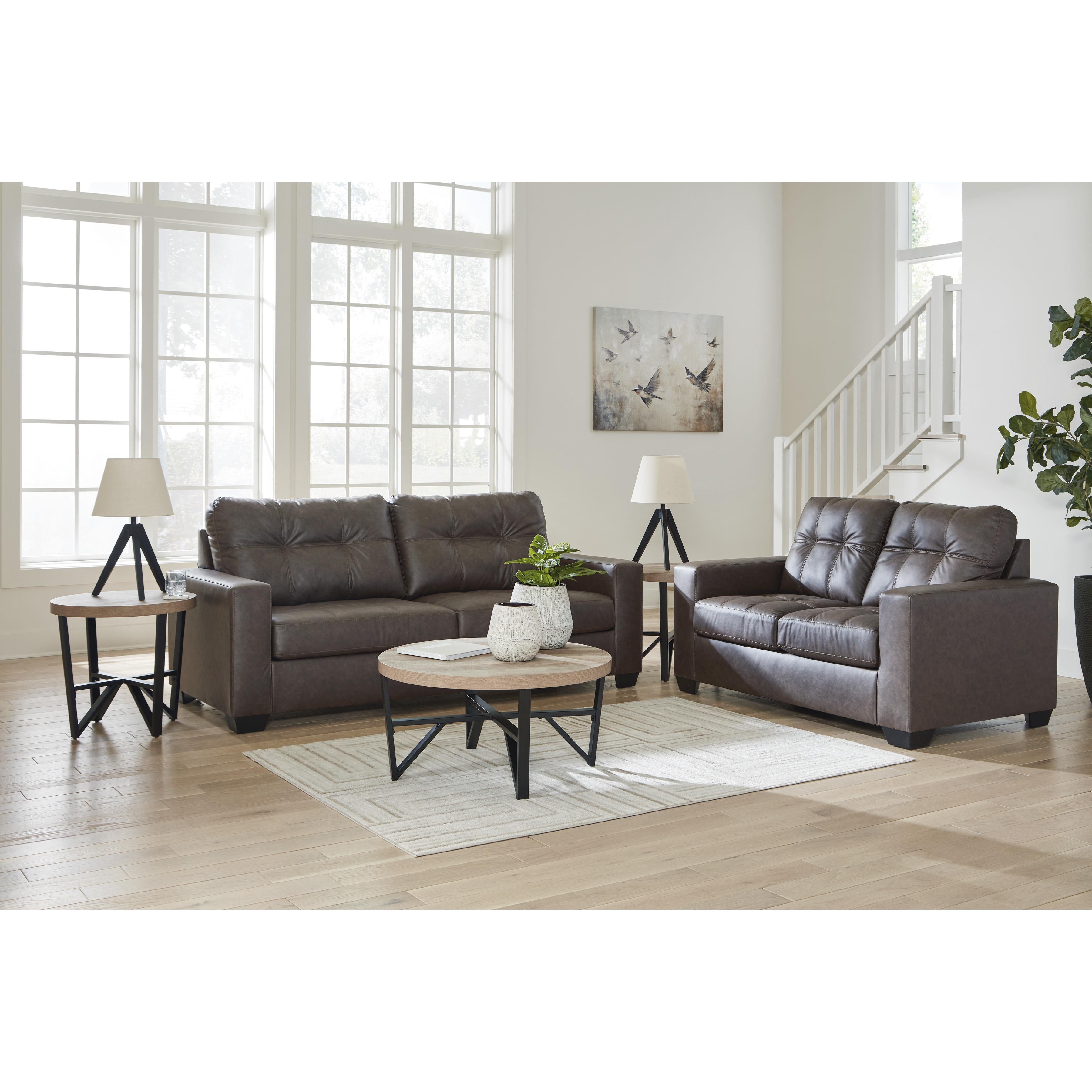  Manufacturer Color_Umber --  Benchcraft Barlin Mills Stationary Leather Look Sofa IMAGE 11