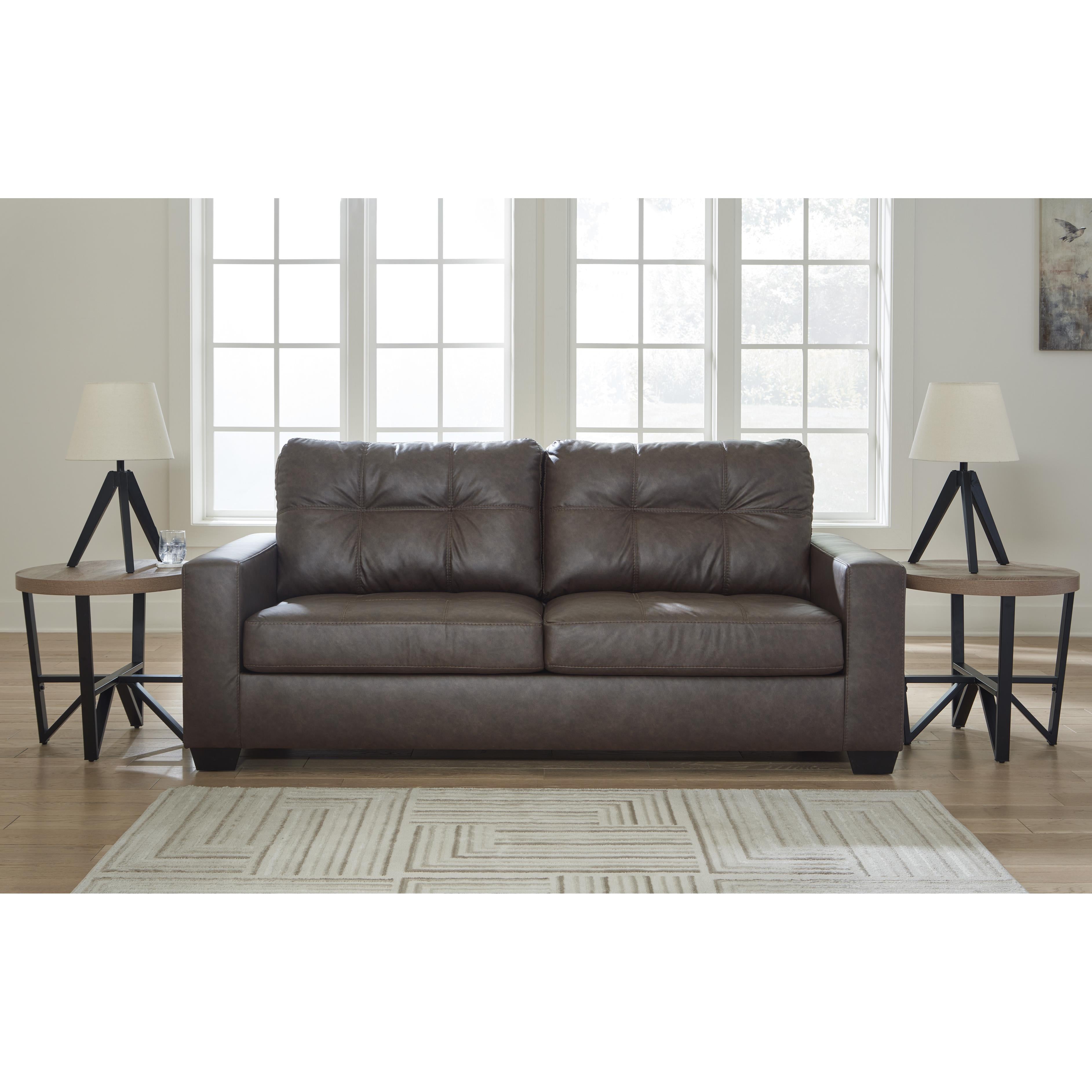  Manufacturer Color_Umber --  Benchcraft Barlin Mills Stationary Leather Look Sofa IMAGE 5